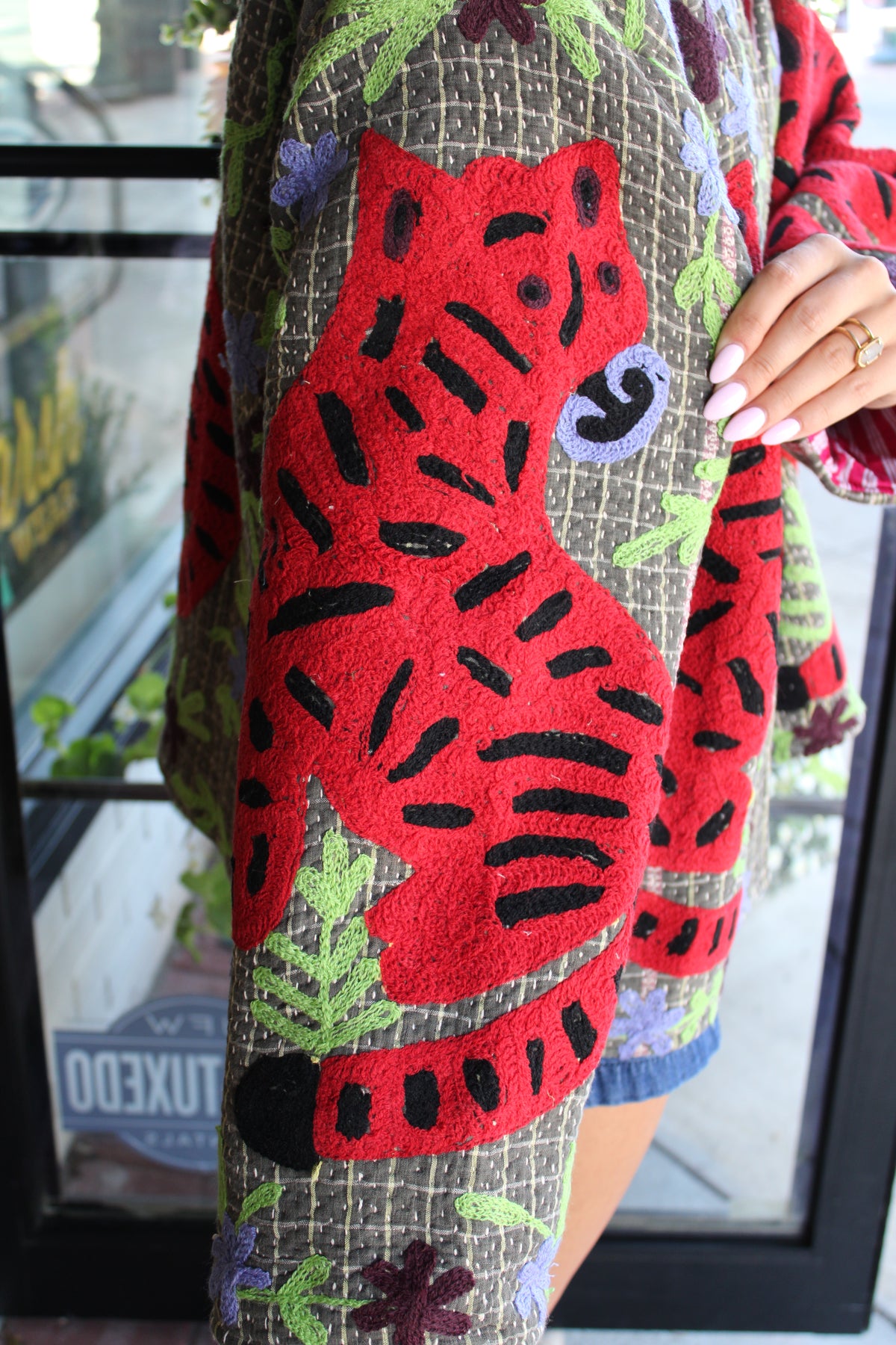 Embroidered Sari Tiger Jacket