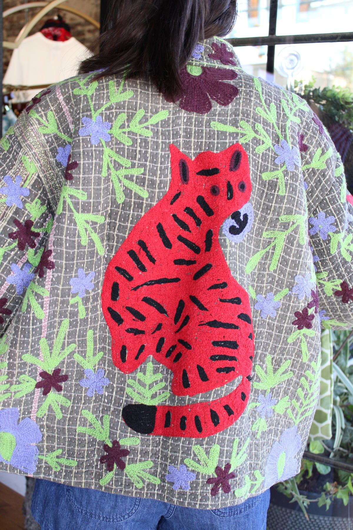 Embroidered Sari Tiger Jacket