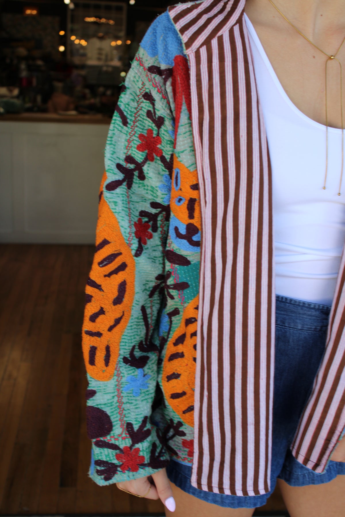 Embroidered Sari Tiger Jacket