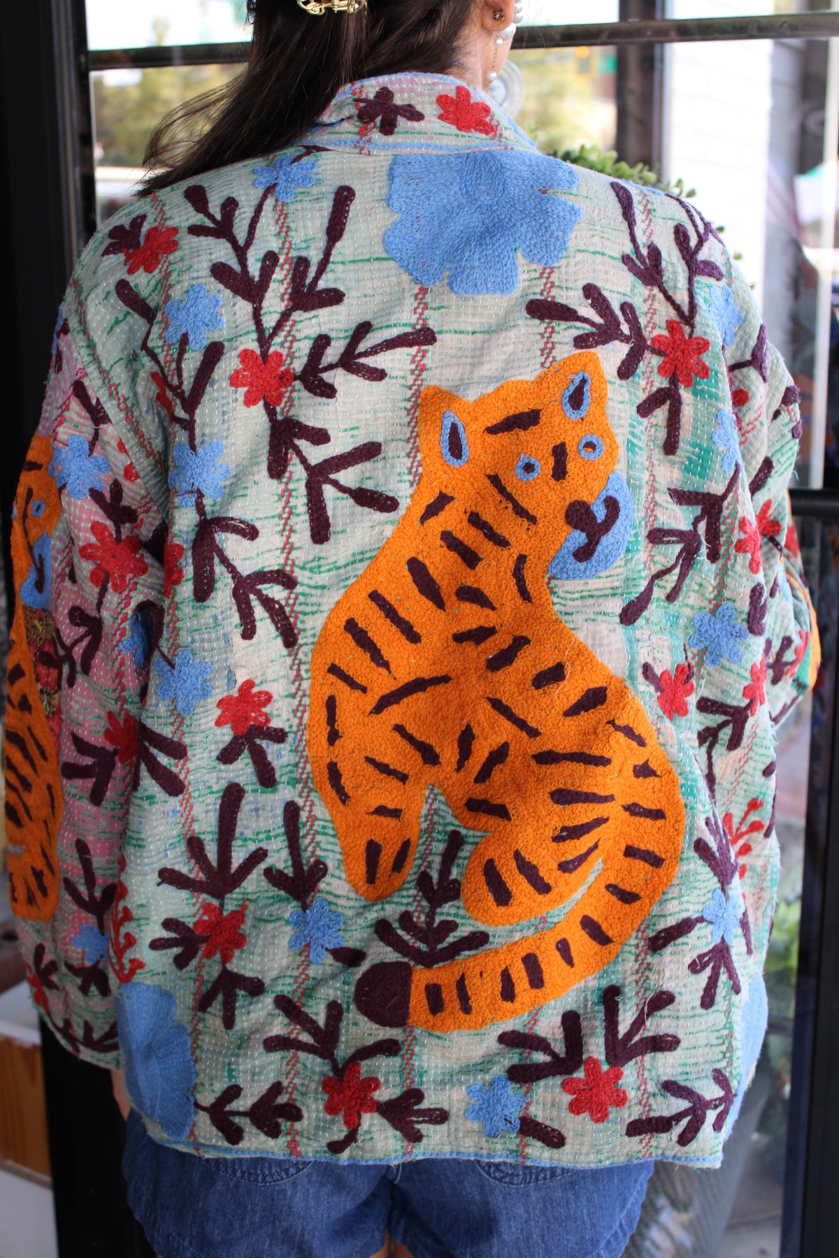 Embroidered Sari Tiger Jacket