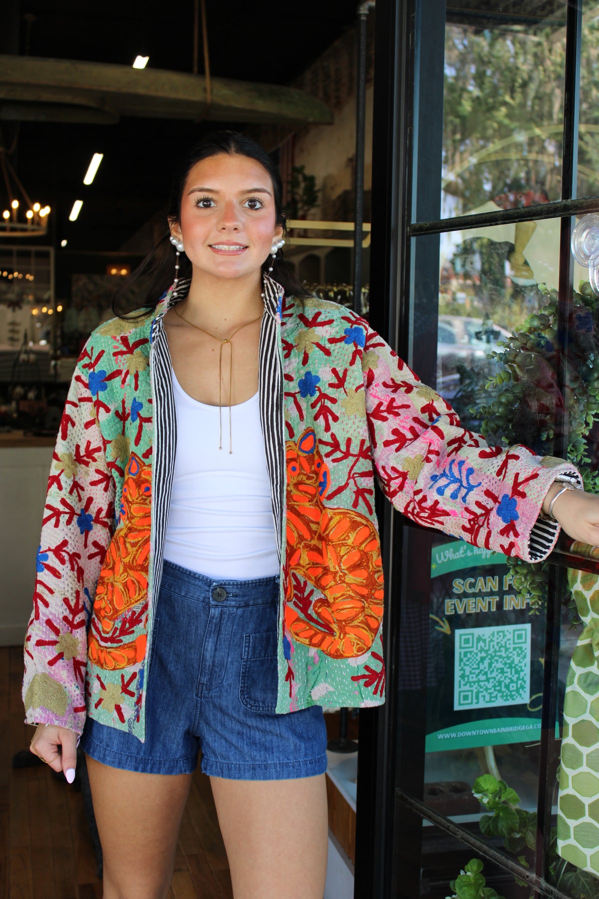 Embroidered Sari Tiger Jacket