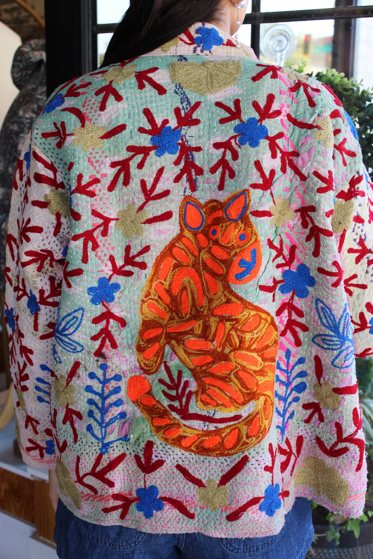 Embroidered Sari Tiger Jacket
