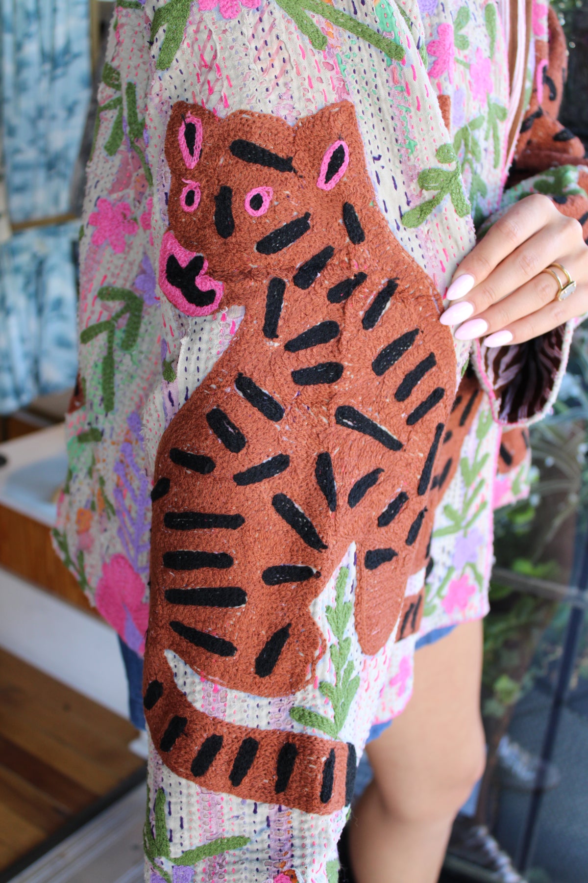 Embroidered Sari Tiger Jacket
