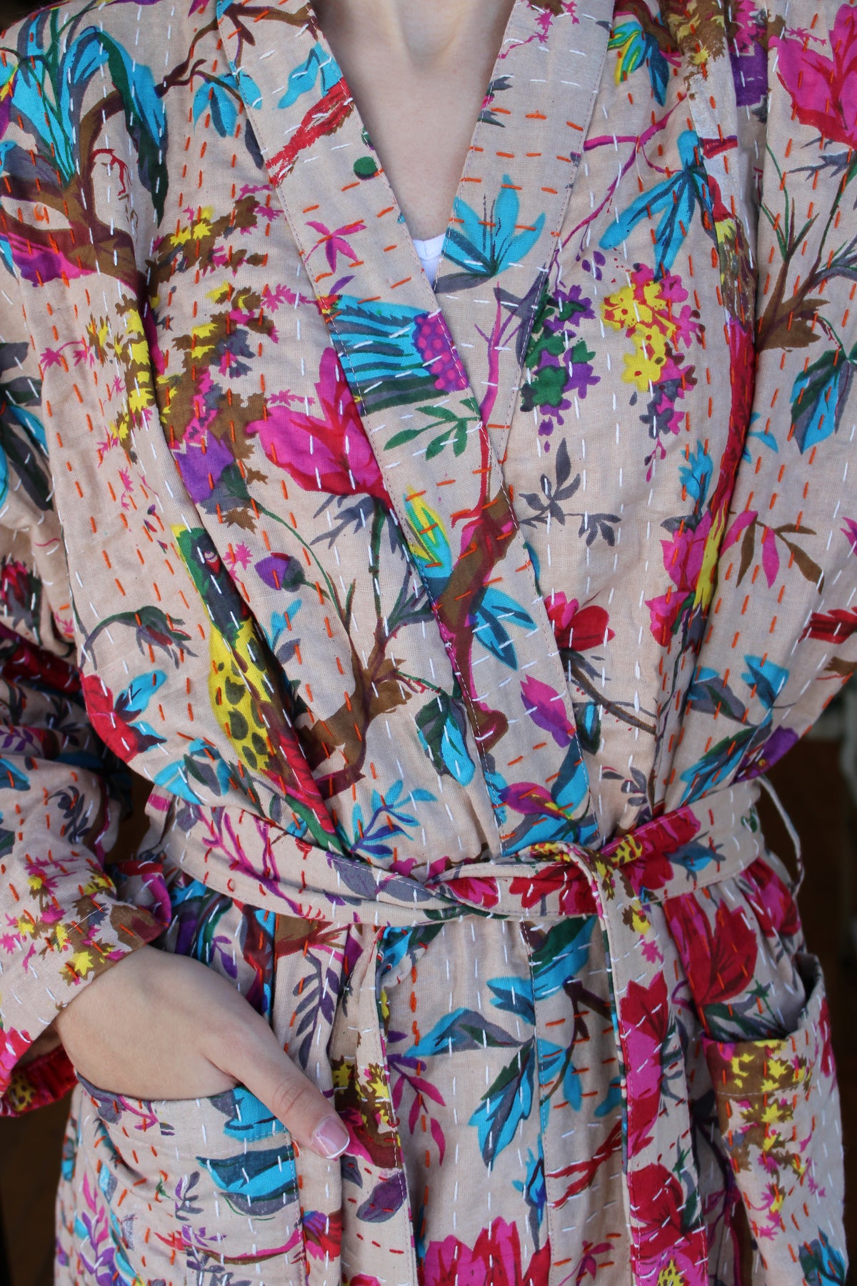 Quilted Kantha Robe