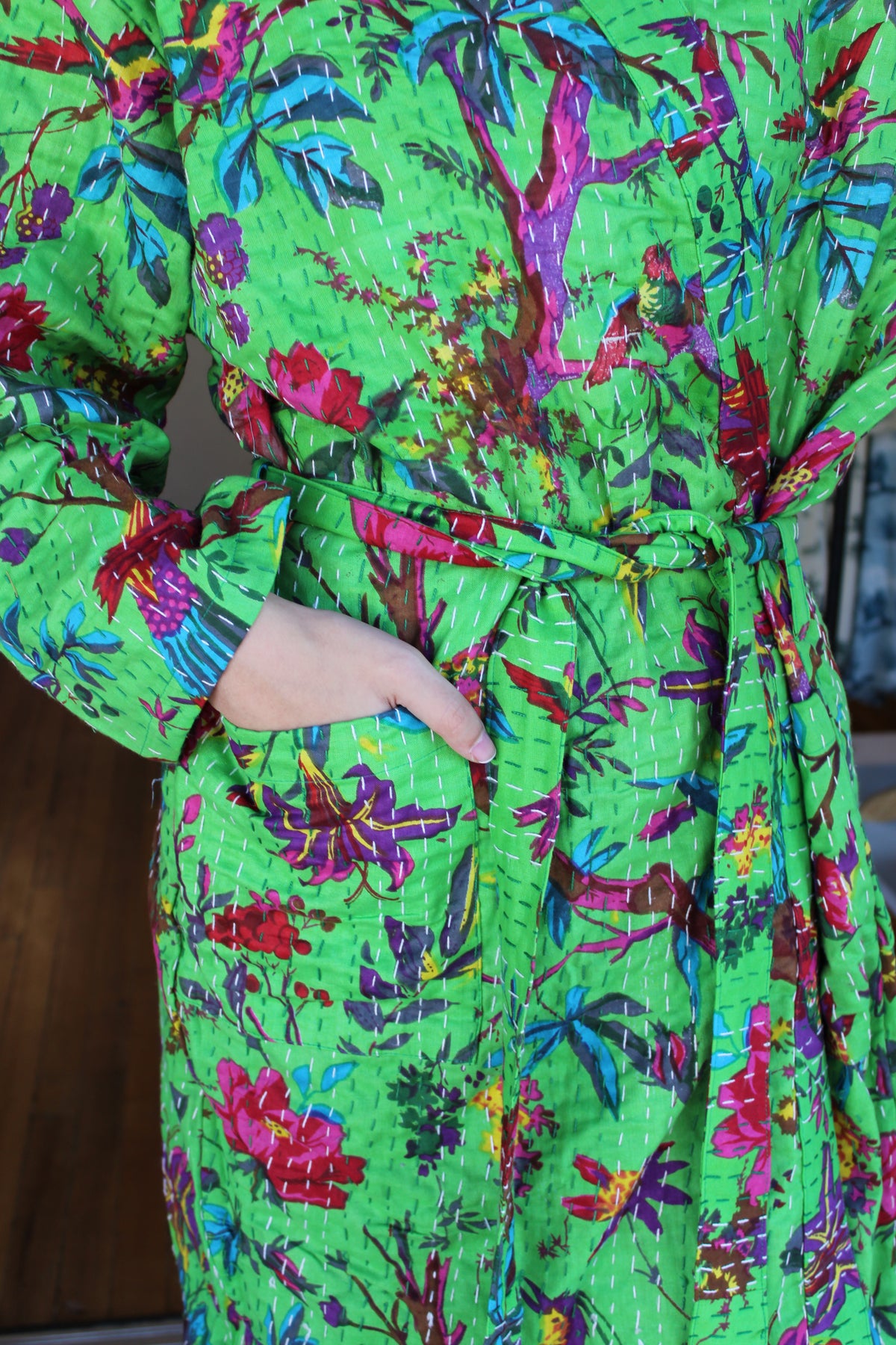 Quilted Kantha Robe