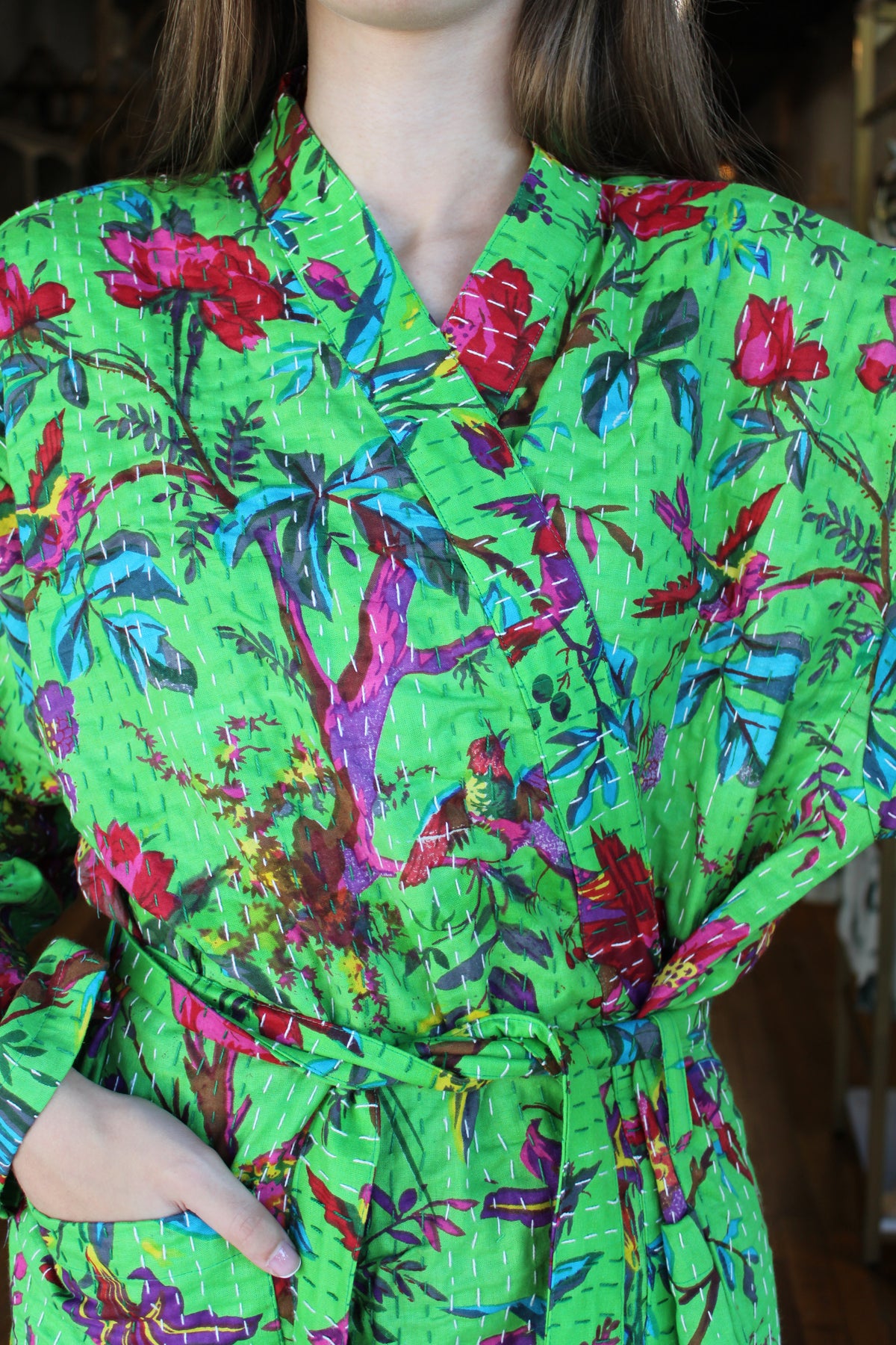 Quilted Kantha Robe