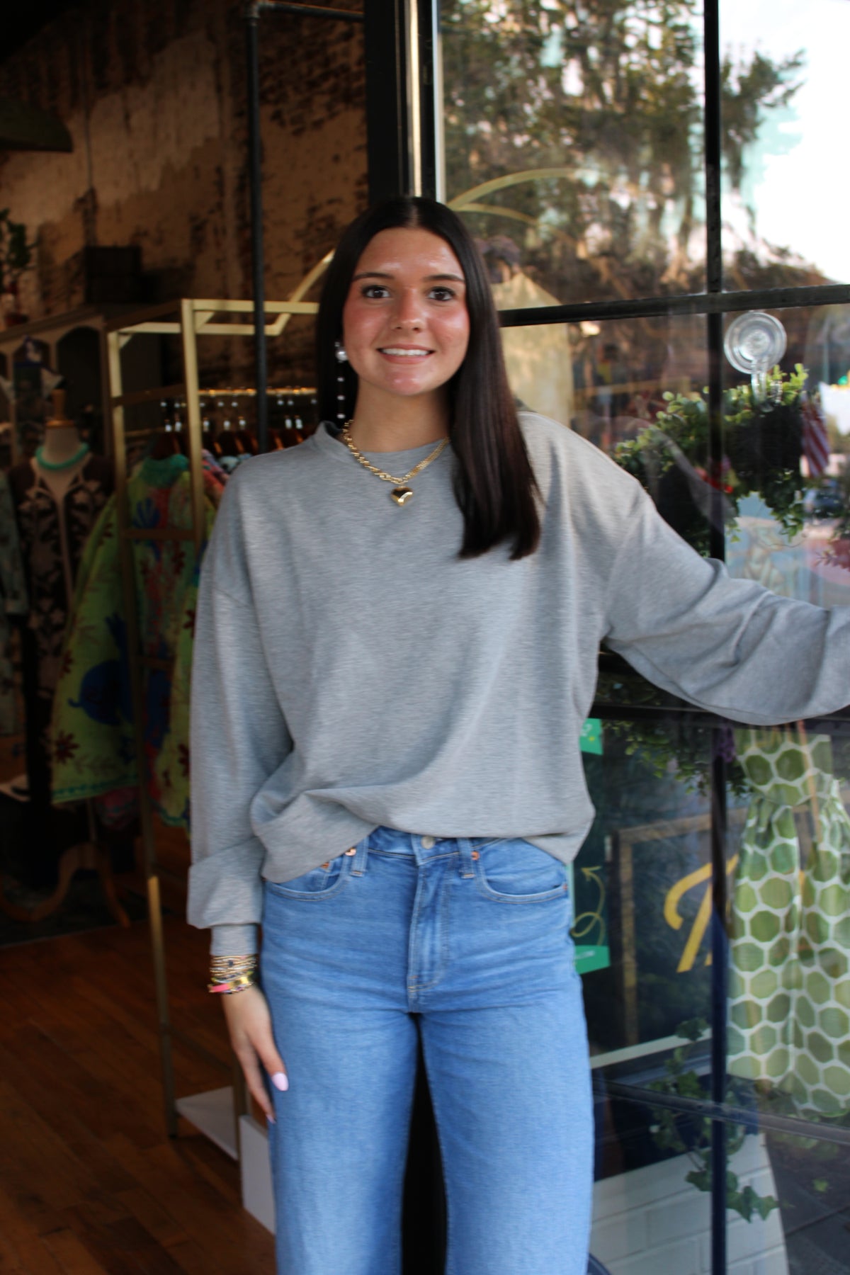 Melodie Top - Heather Grey