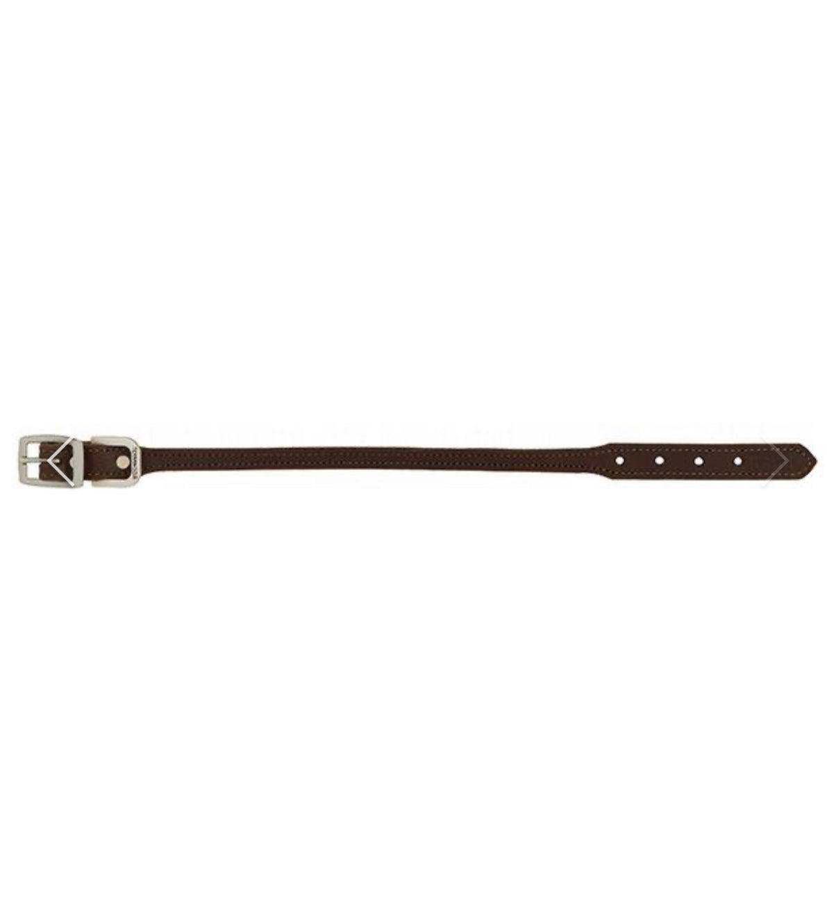 Oiled Harness Leather Hybrid Dog Collar -Brown