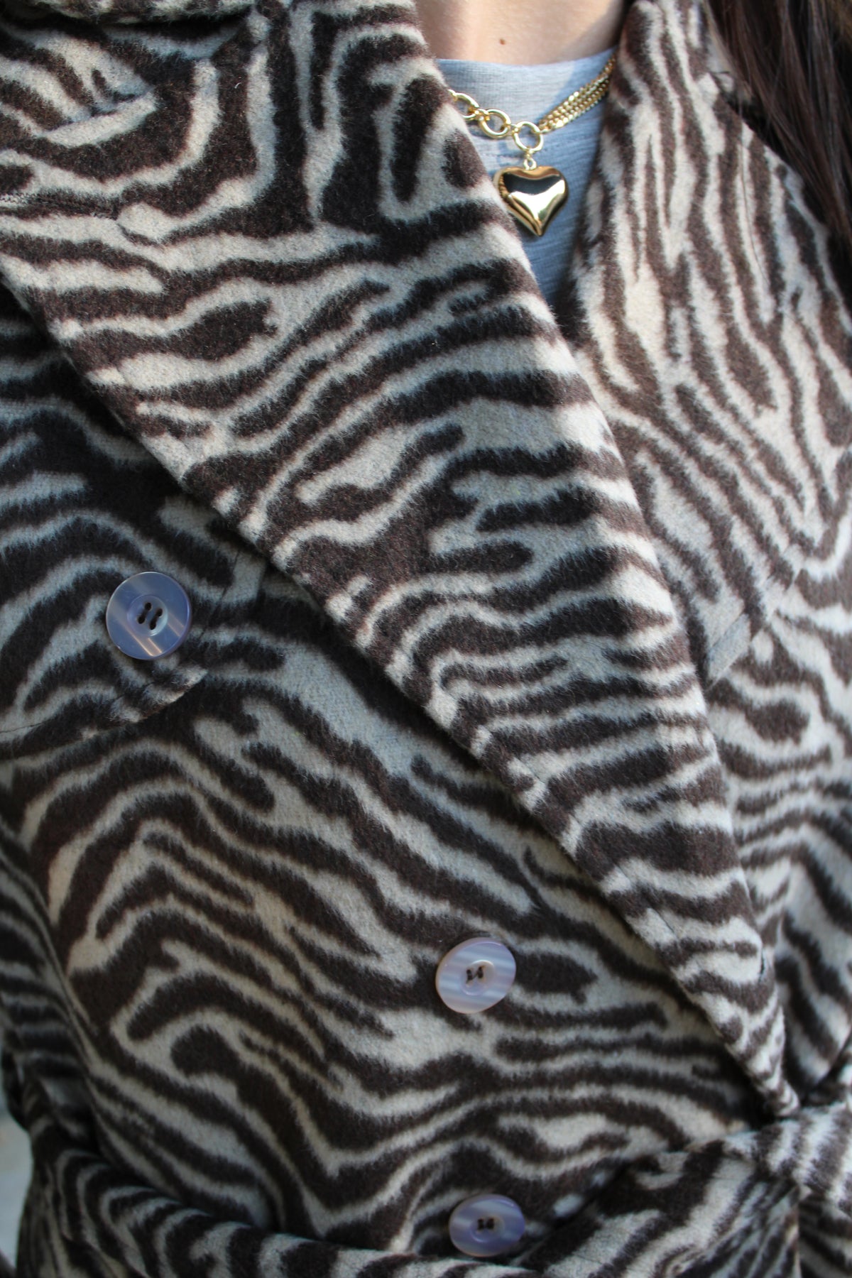 Zebra Coat - Brown