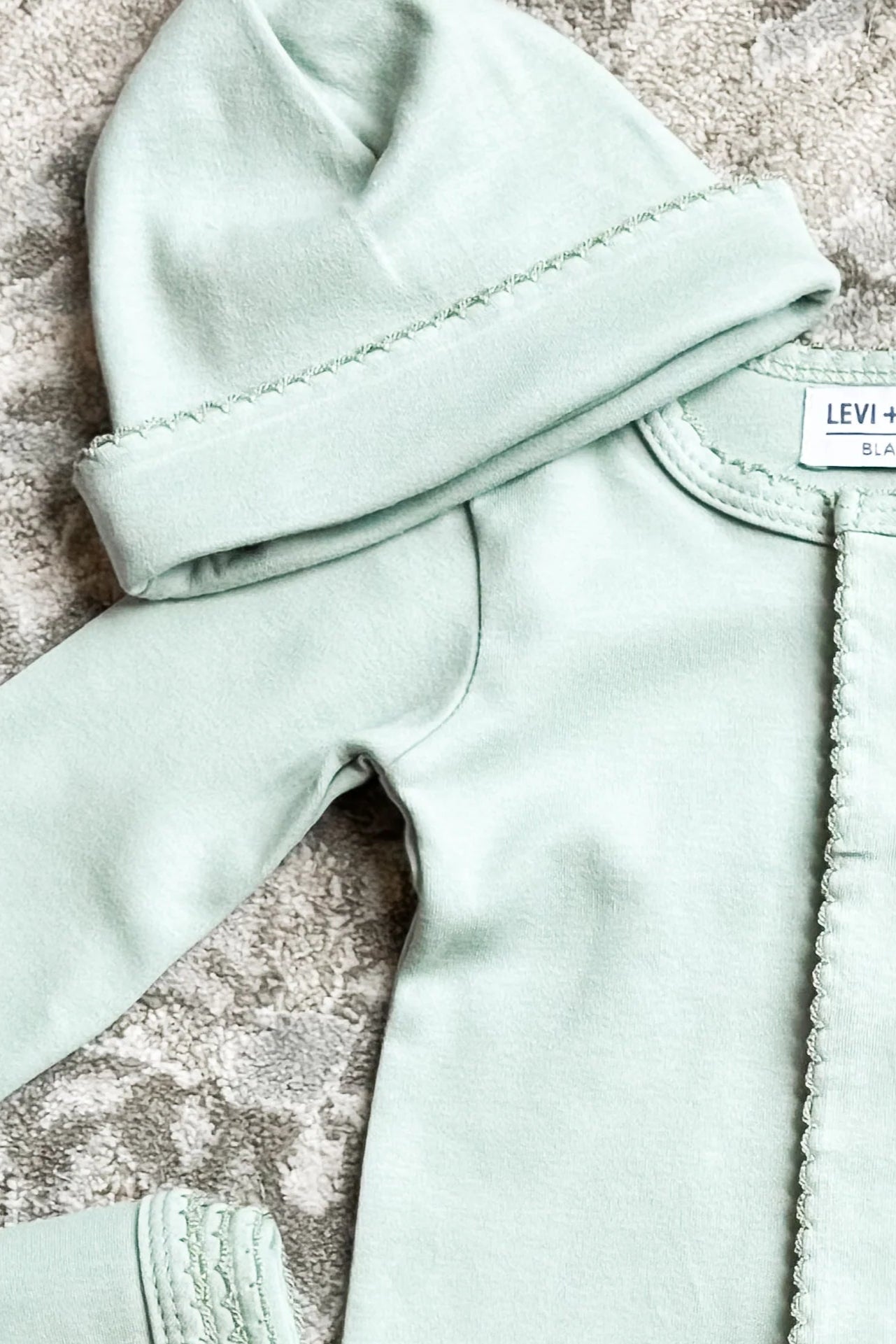 Cotton Picot Hat (Sage Green)