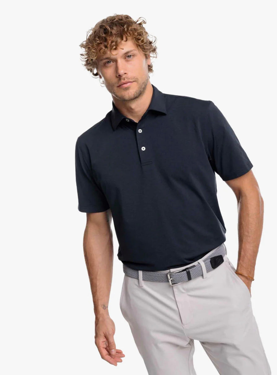 brrr°®-eeze Heather Performance Polo Shirt -Heather Caviar Black