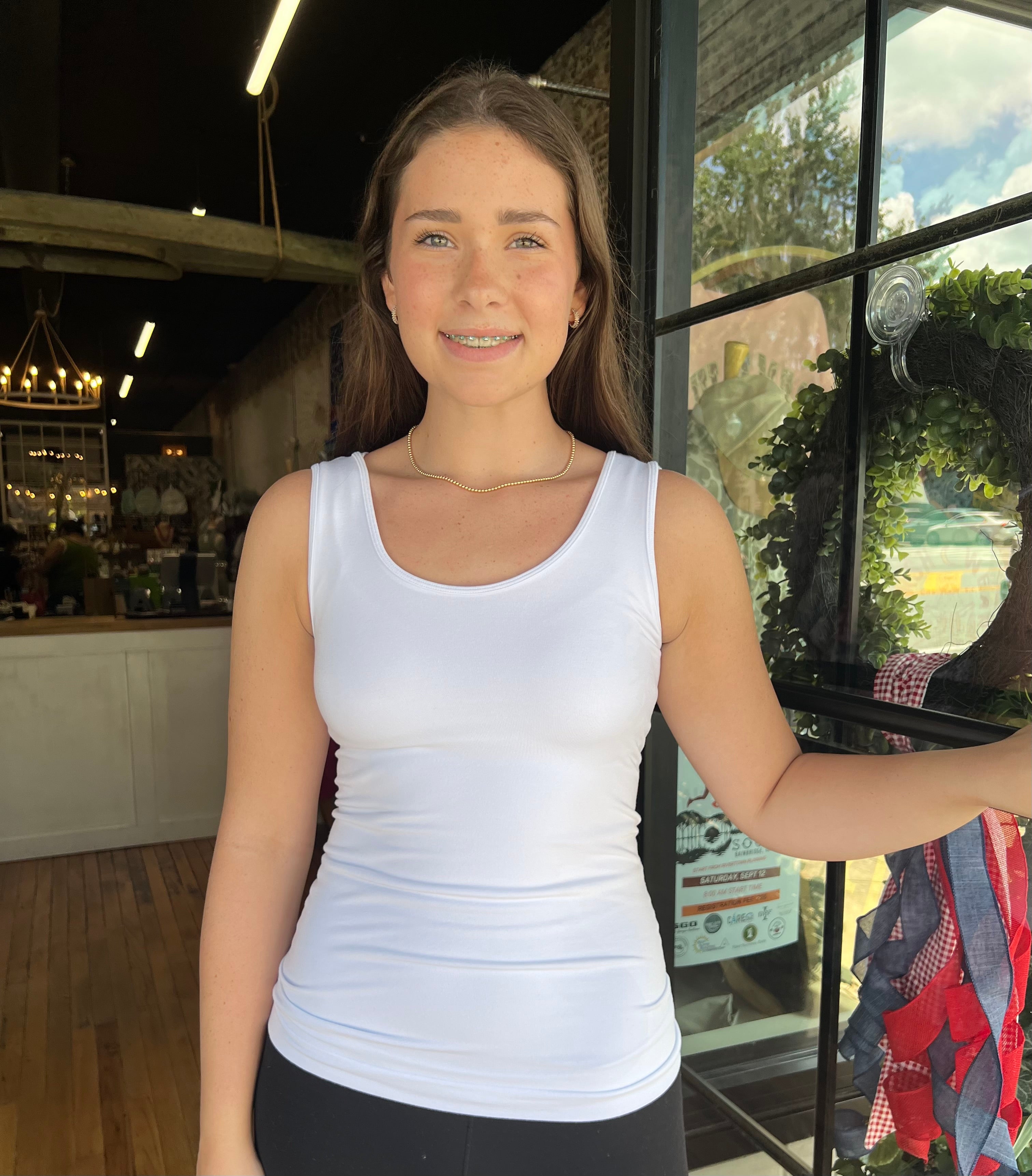 Elietian - Reversible Tank (White/Long)