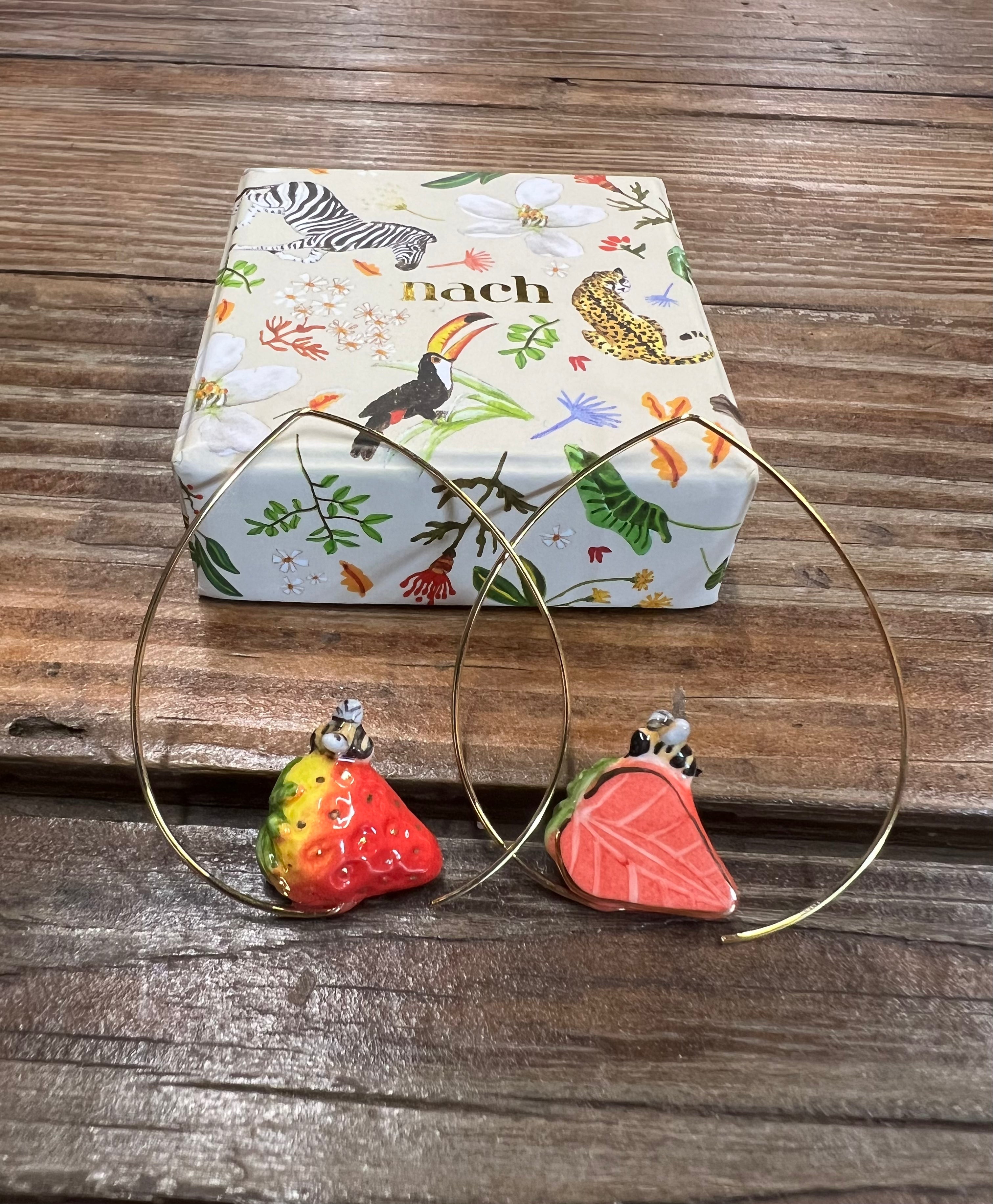 Nach - Strawberry Hoop Earrings