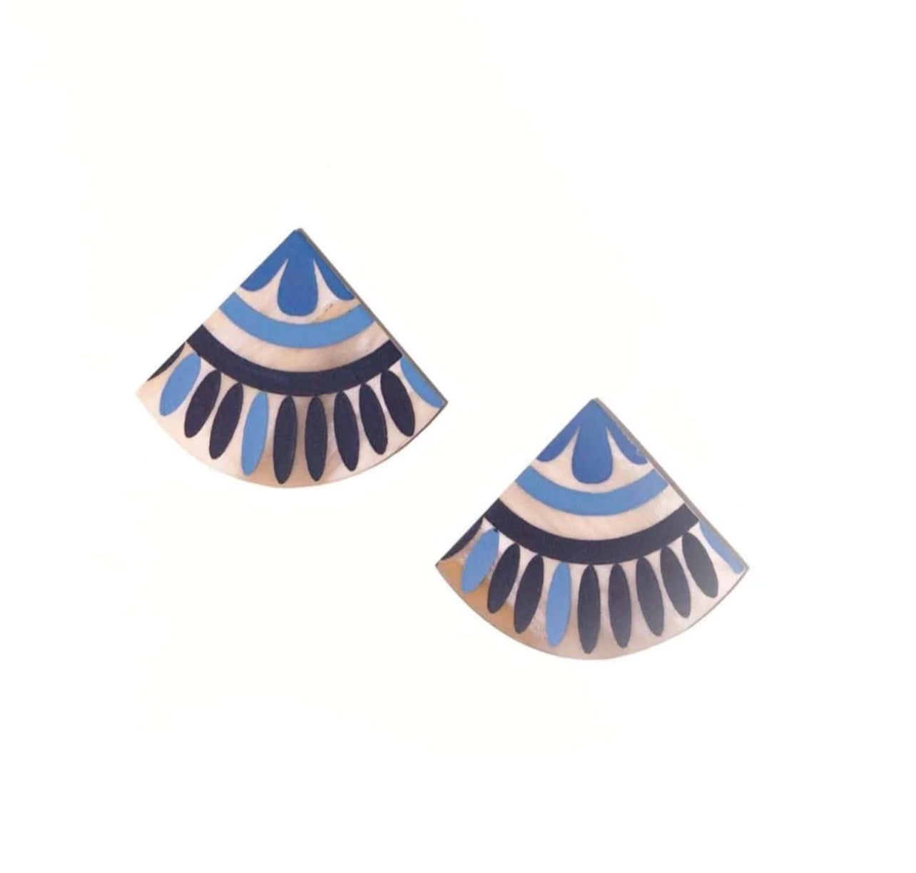 Sea Blue Tiles Earrings -Sunshine Teinda
