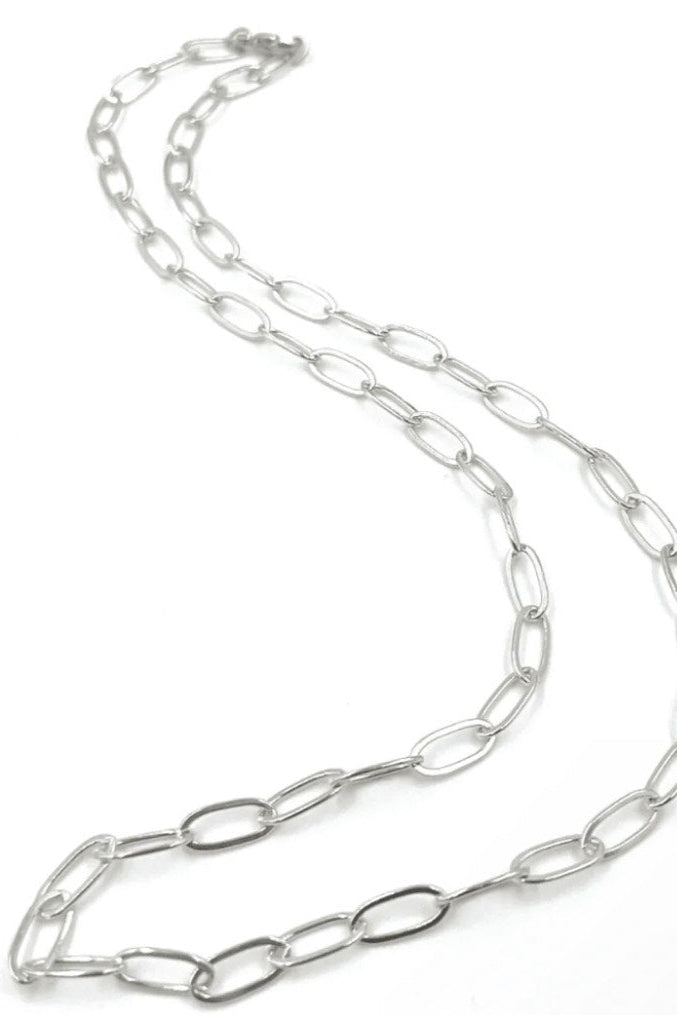Erin Gray - Paperclip Links Necklace 18" (Sterling Silver)