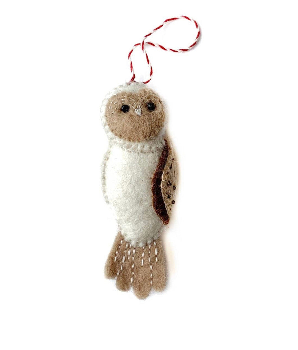 Owl Felt Wool Ornament *Final Sale*