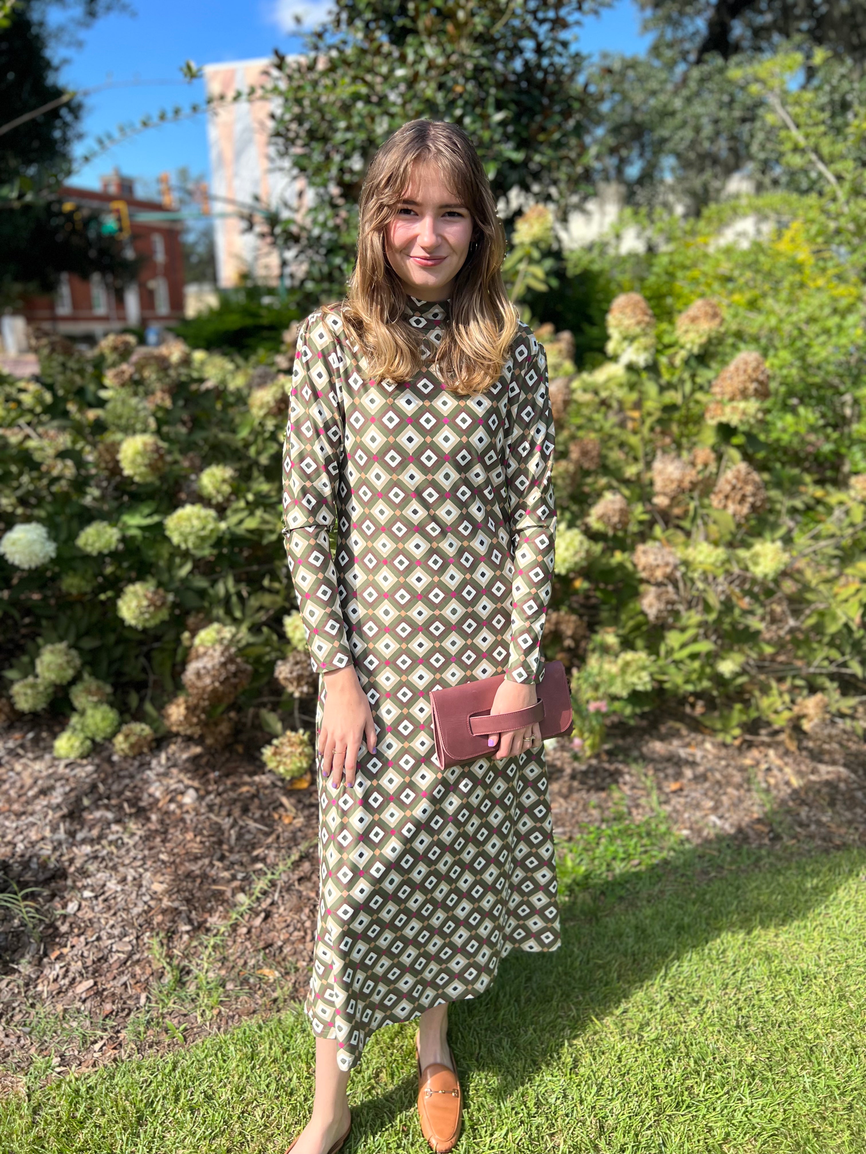Smith & Quinn The Daisy Dress -Olive Tile