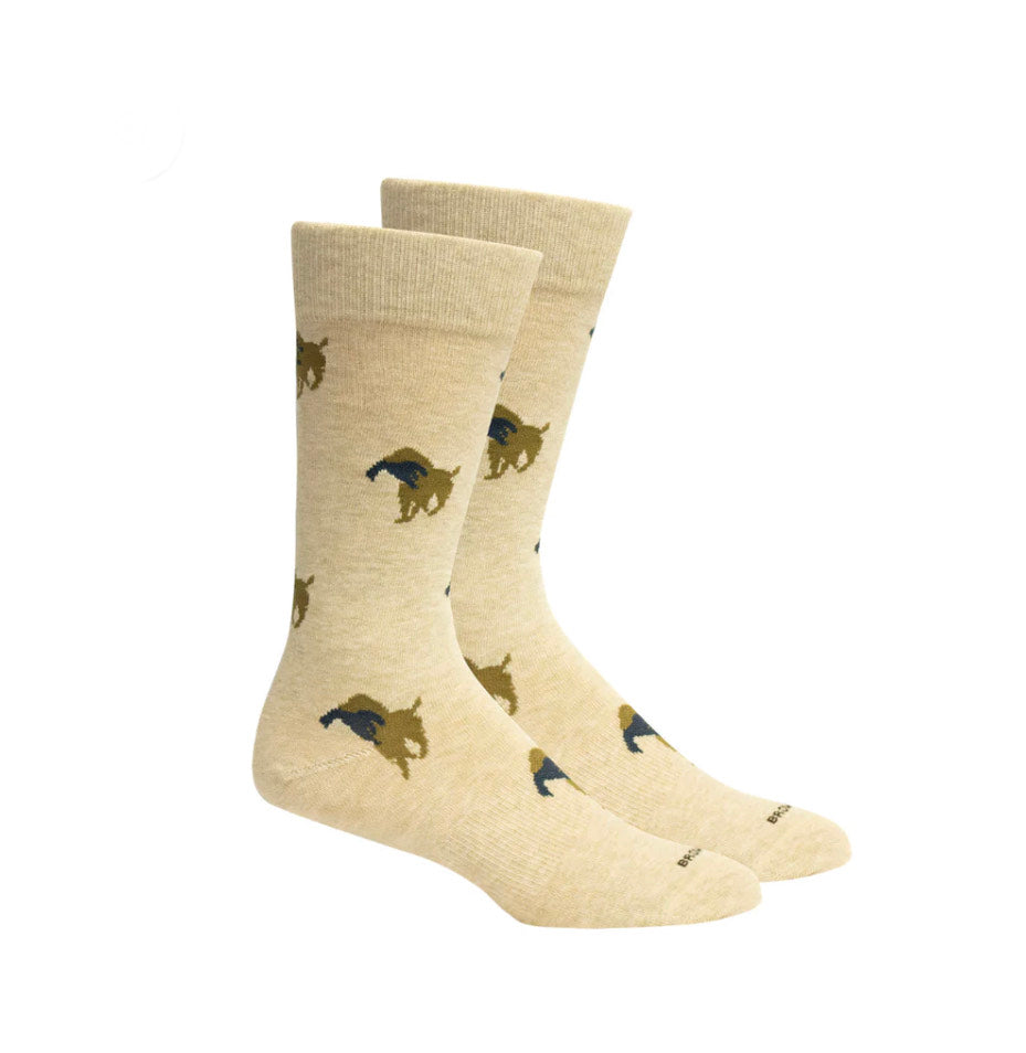 Brown Dog Socks - Church (Oatmeal)