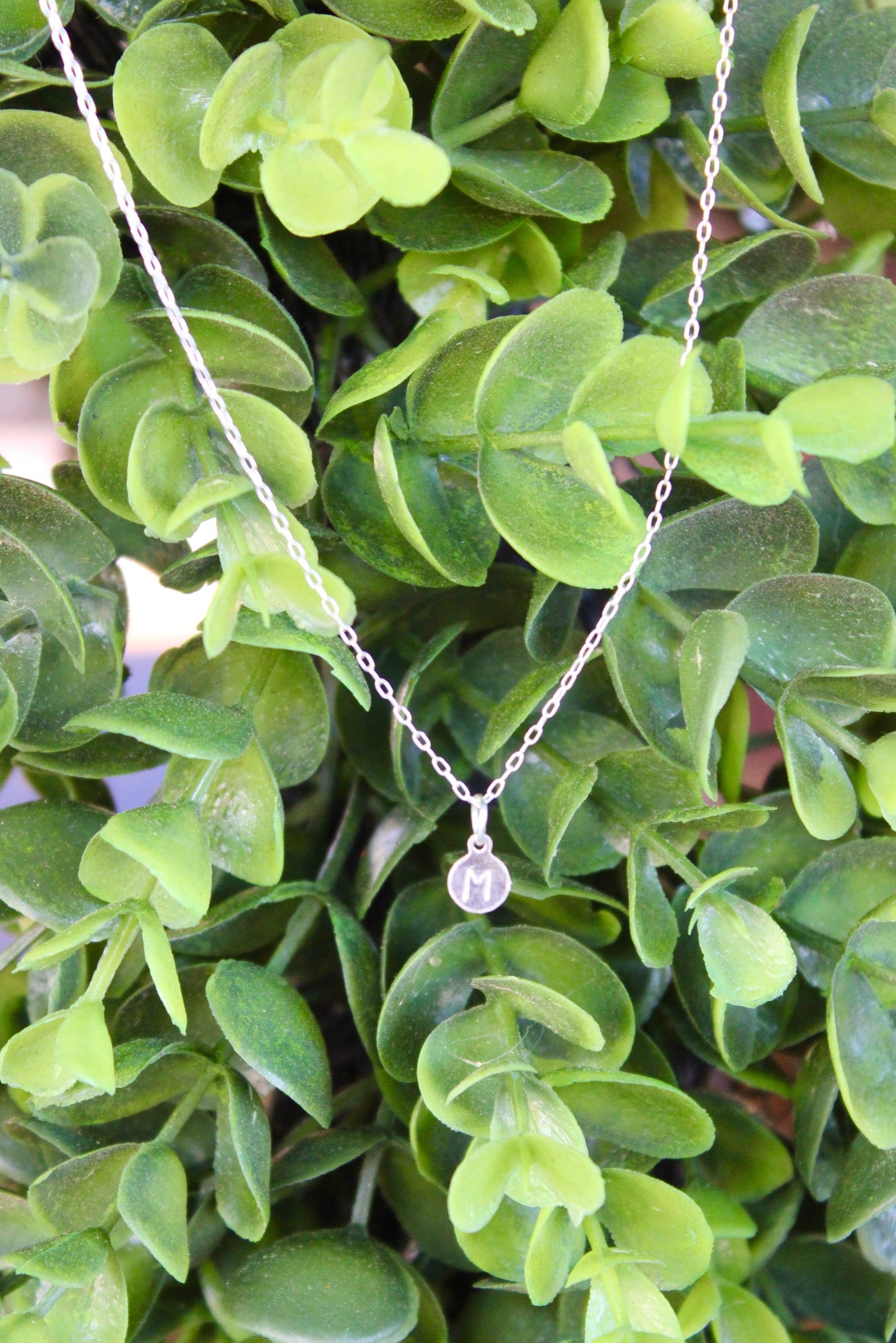 Stamped On Flint - Silver Letter Necklace