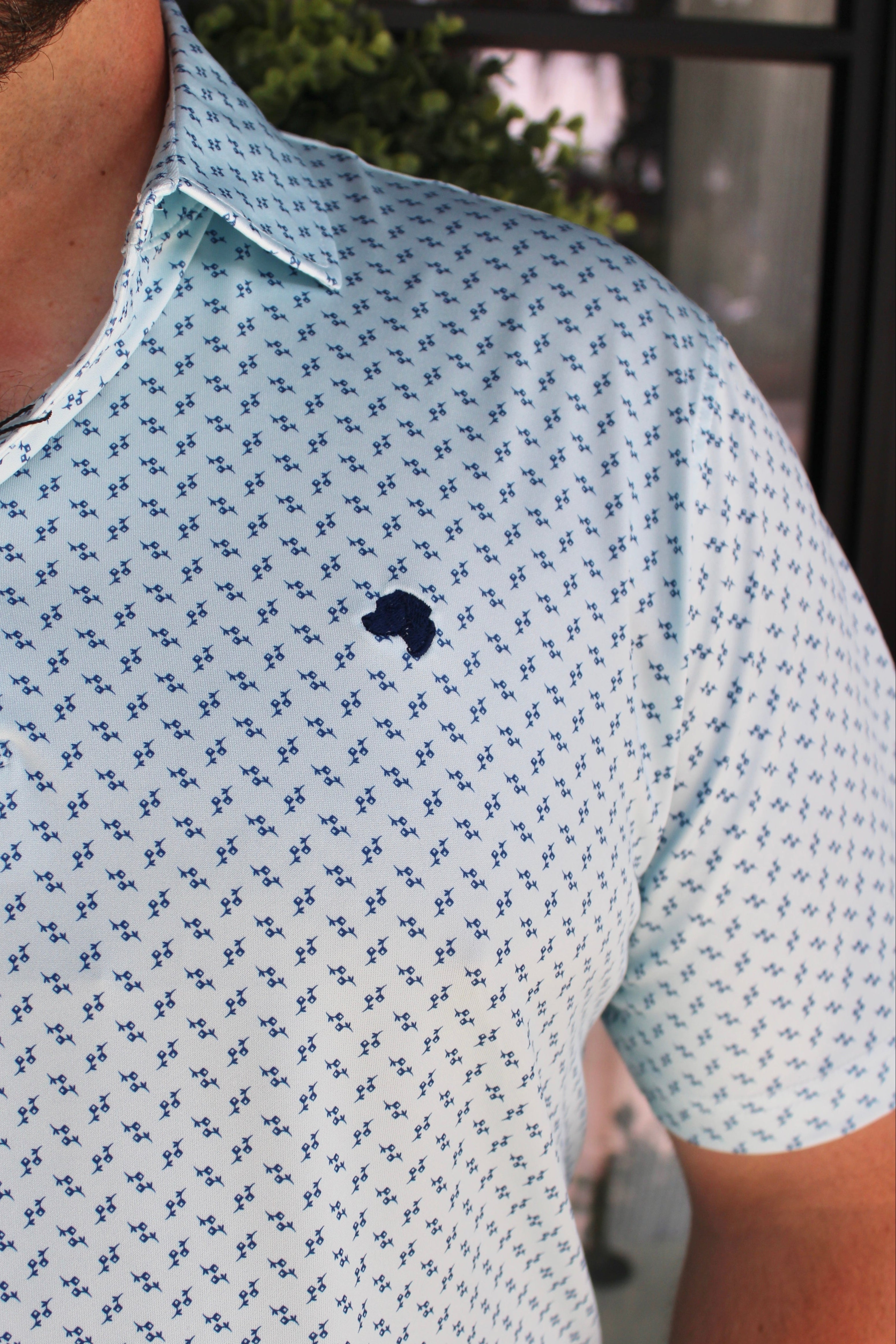 Rivers & Bridge - Performance Polo (Aqua/Navy)
