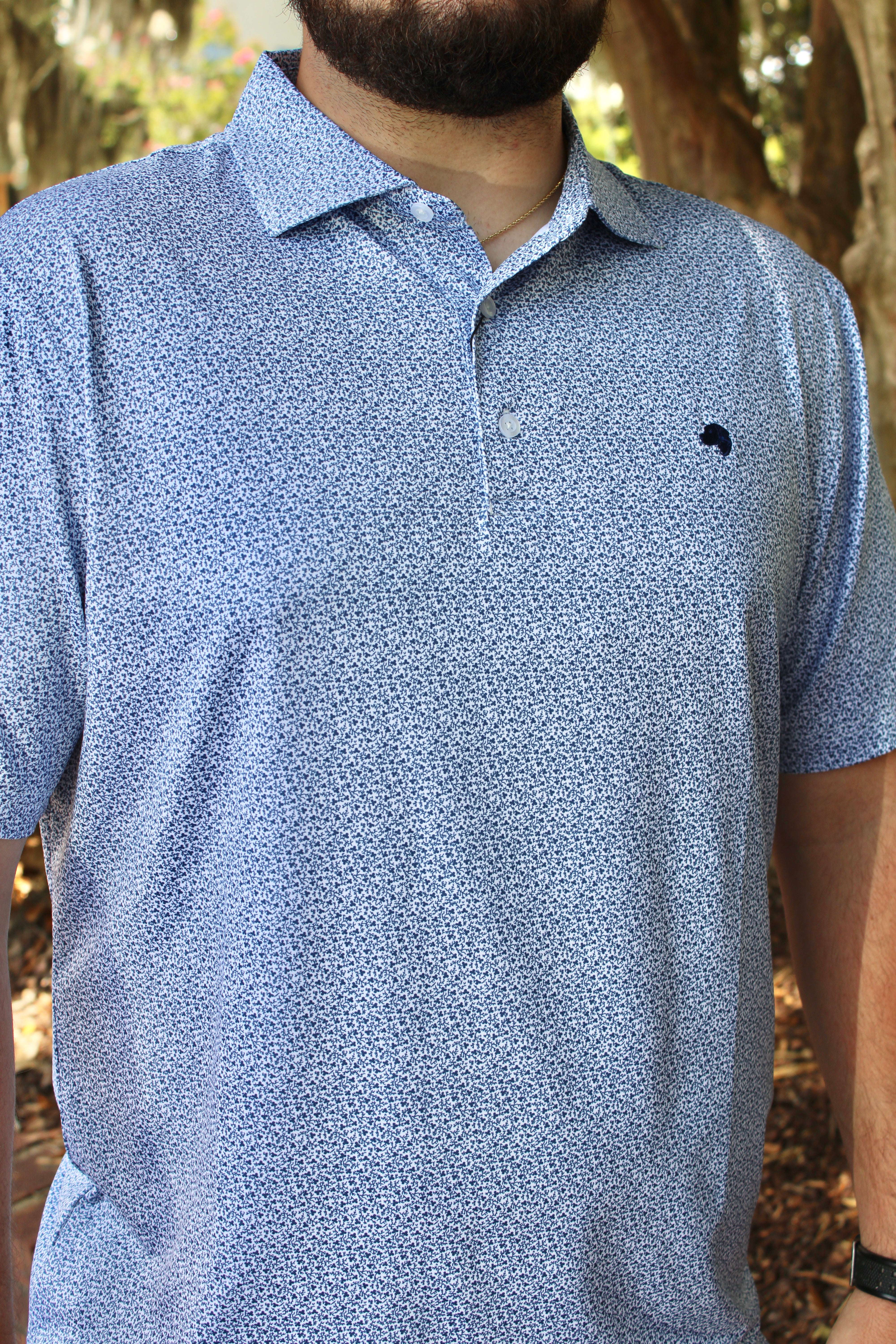 Rivers & Bridge - Performance Polo (White/Floral)