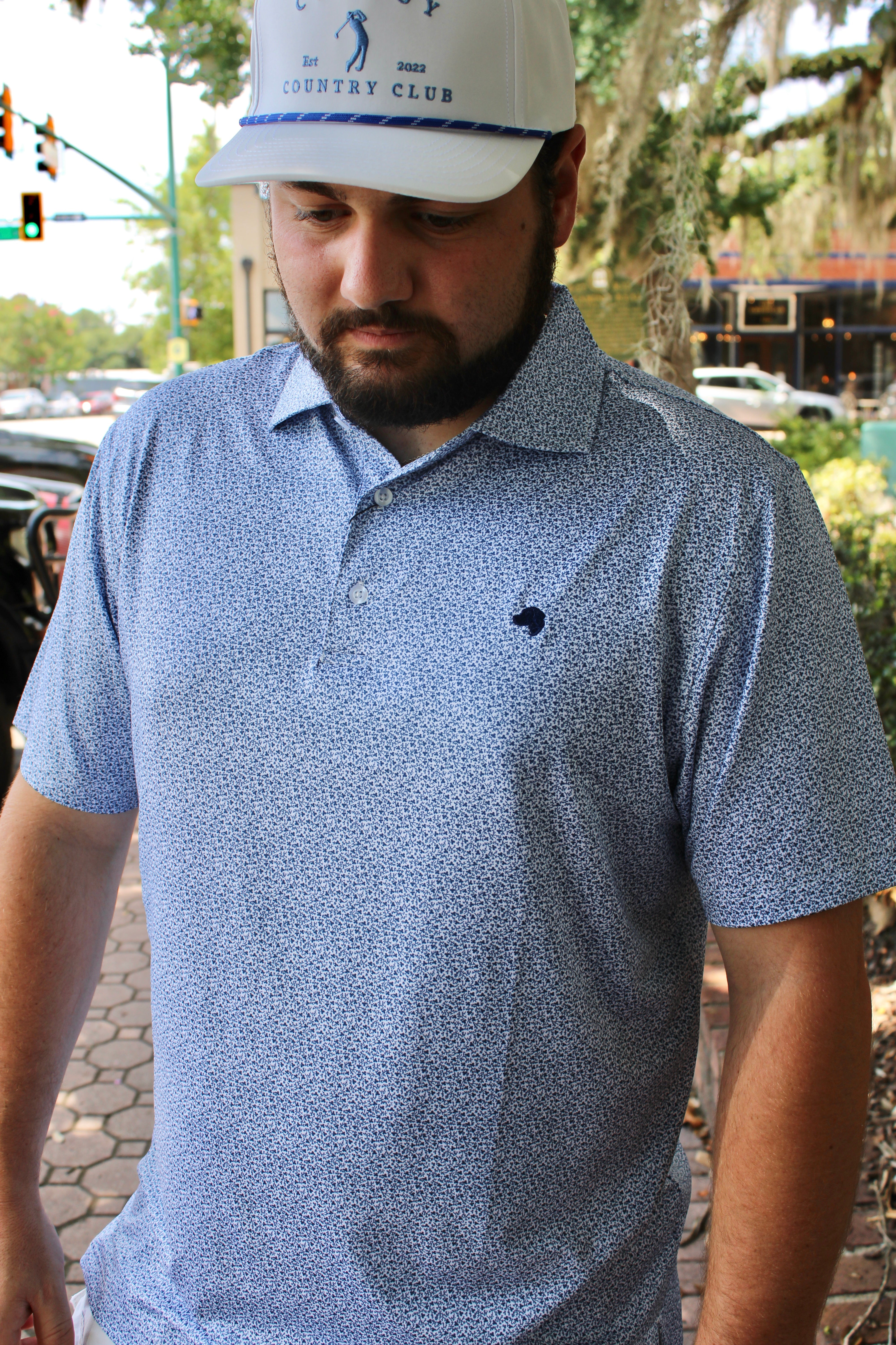 Rivers & Bridge - Performance Polo (White/Floral)