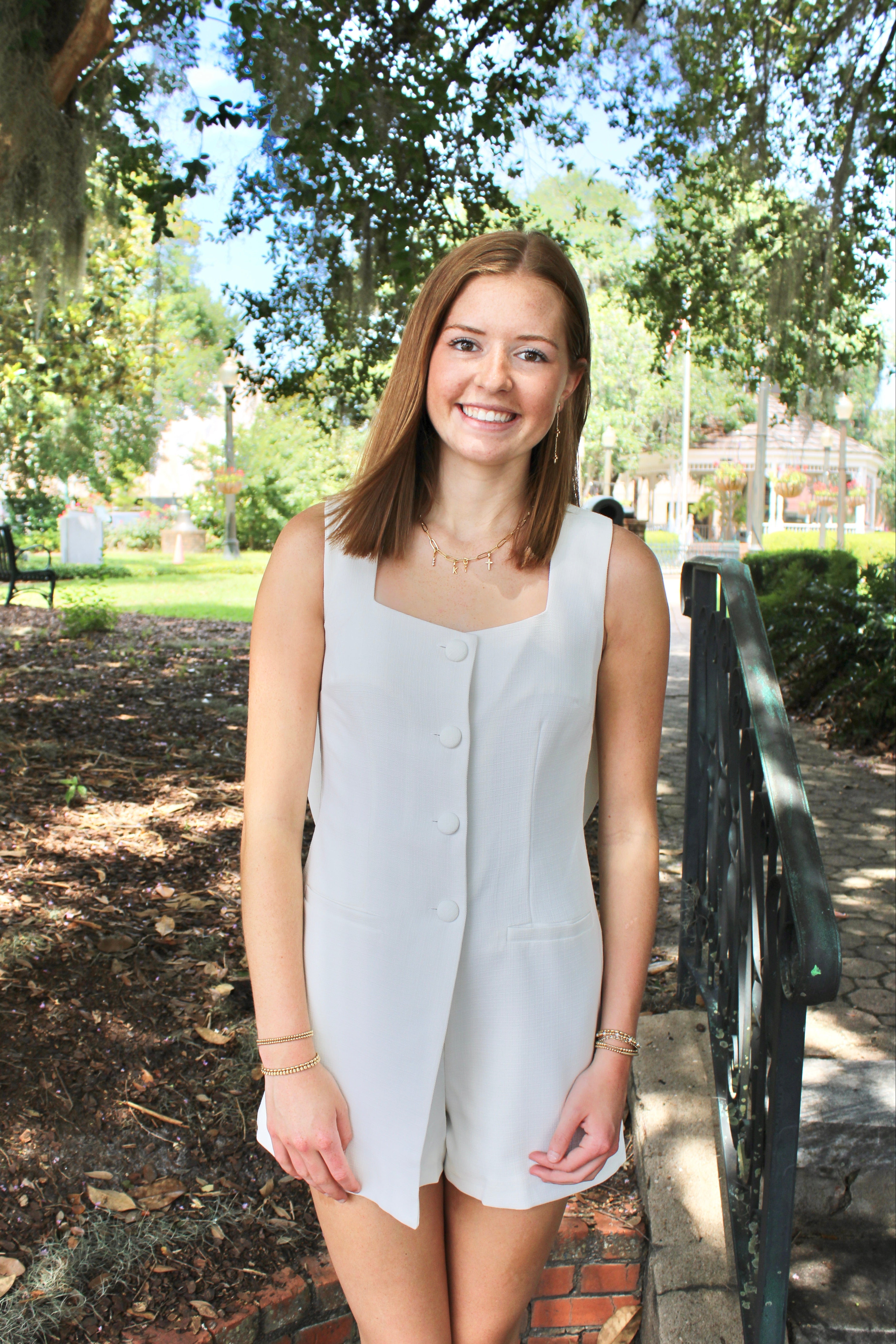 Bow Romper (Off White)