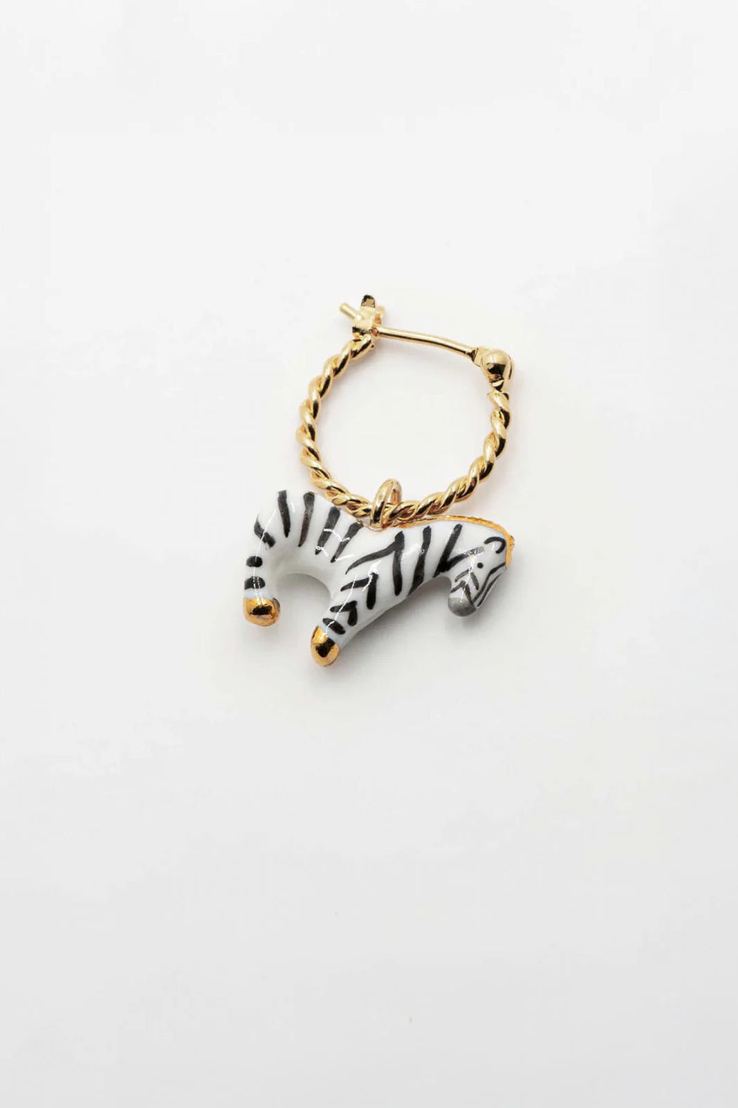 Nach - Mini Zebra Creole Earrings