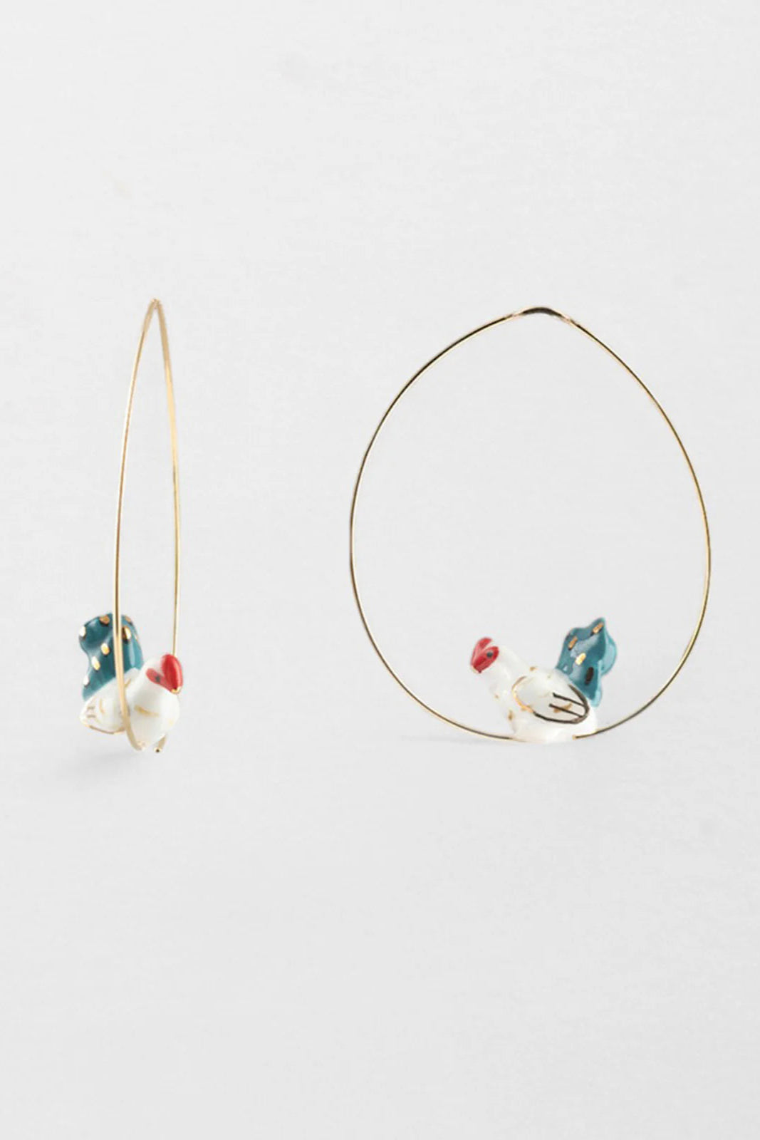 Nach - Harvest Time Hen Small Hoop Earrings