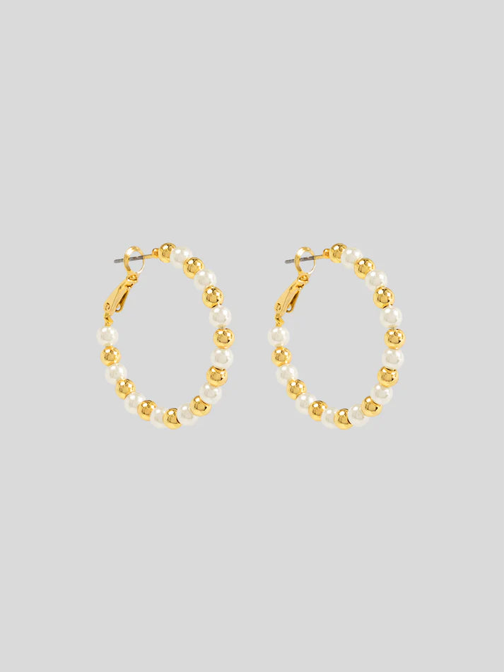 Vioroo - Mixed Bead Small Hoop Earring