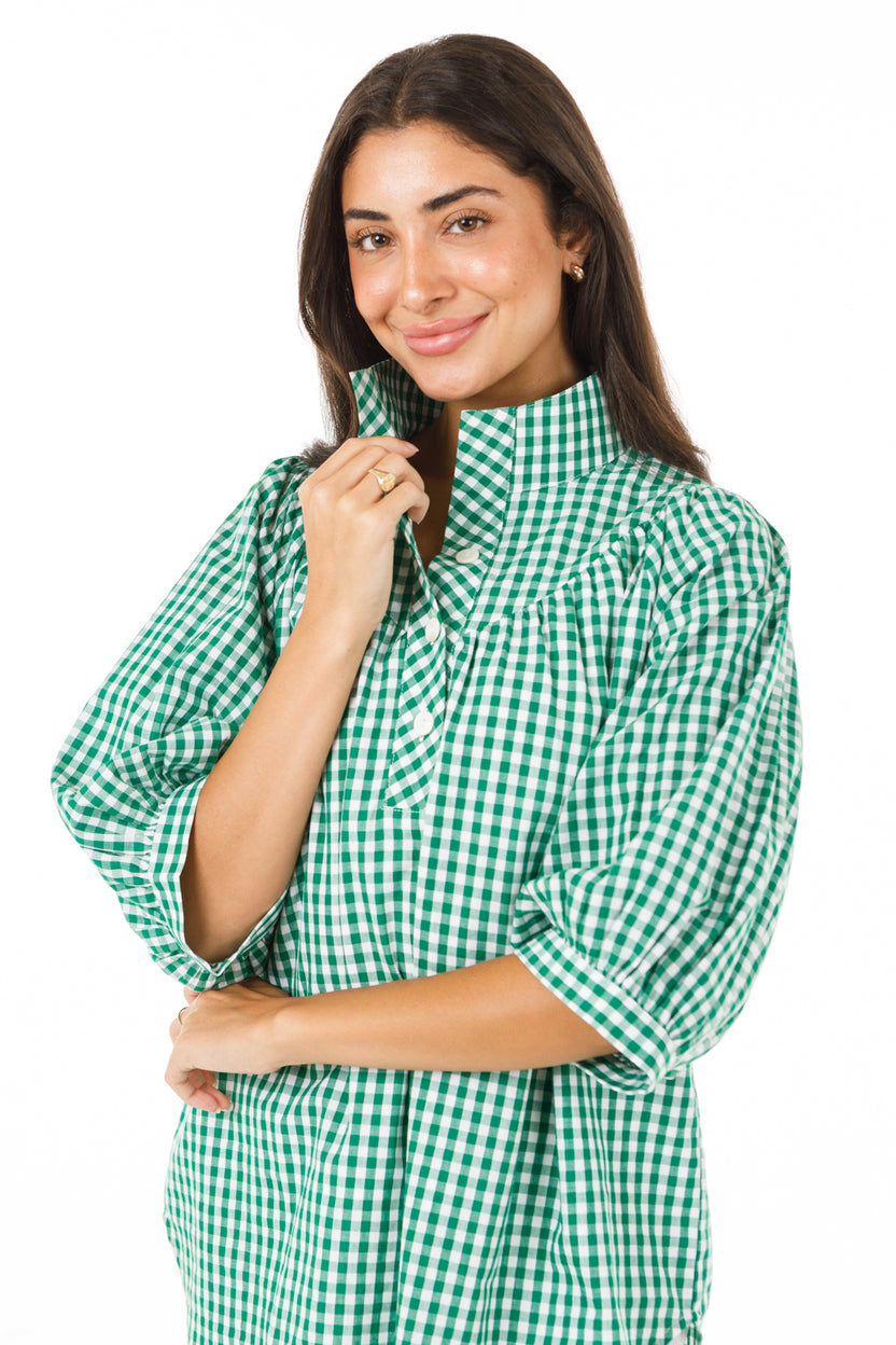 Holly Shae - Avie Top (Green Gingham)