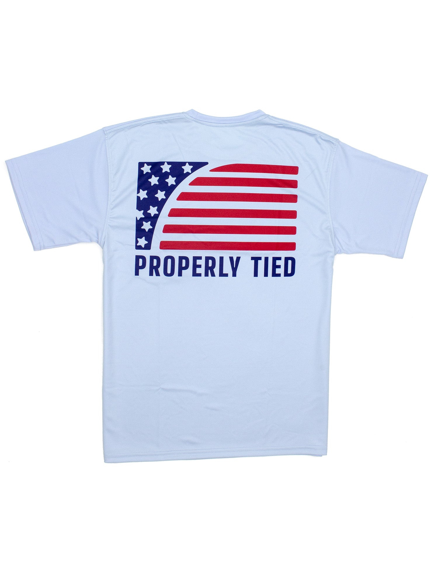 Properly Tied - Performance Tee Sport Flag (Light Blue)