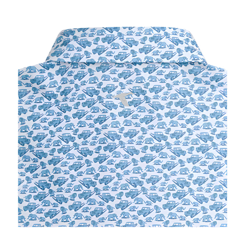 Genteal - Brrr Printed Polo (White Rover Safari)