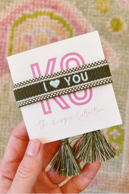 TKC - I heart YOU Bracelet (olive/blue)