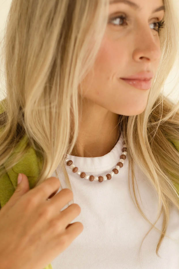 Gia Freshwater Pearl & Stone Necklace - TKC