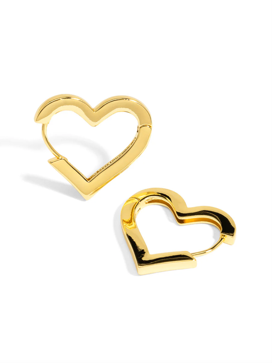 rho Heart Hoop Earring - Gold