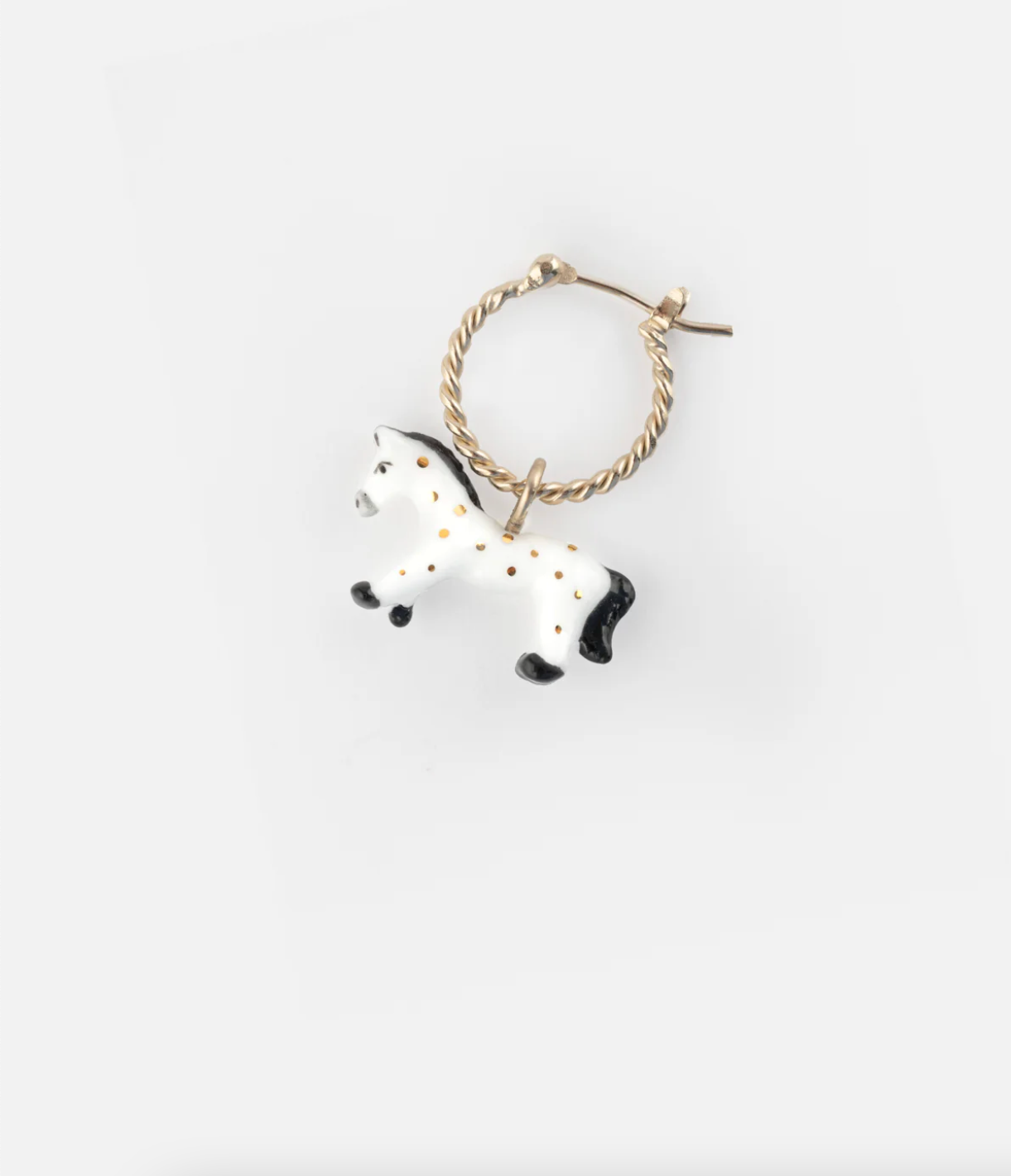 Nach - White Horse Mini Earring