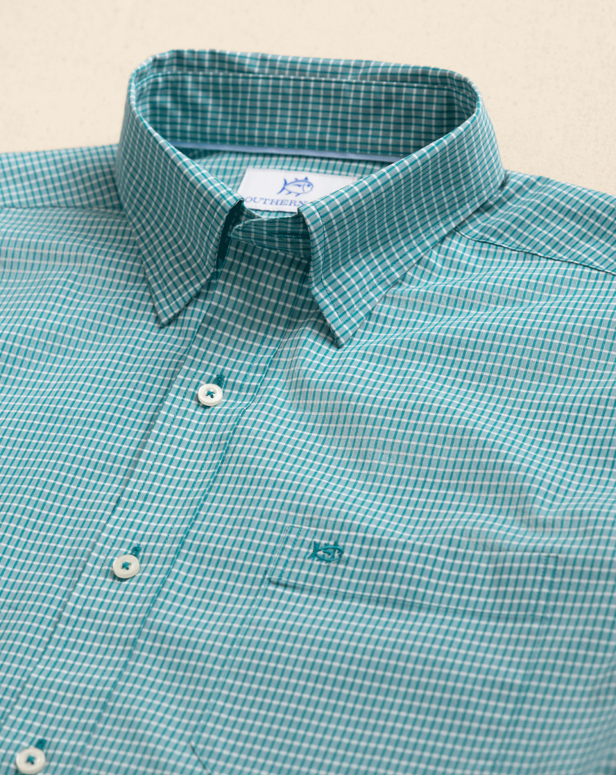 Southern Tide - Charleston Crofton Plaid Sportshirt | Spruce Shade