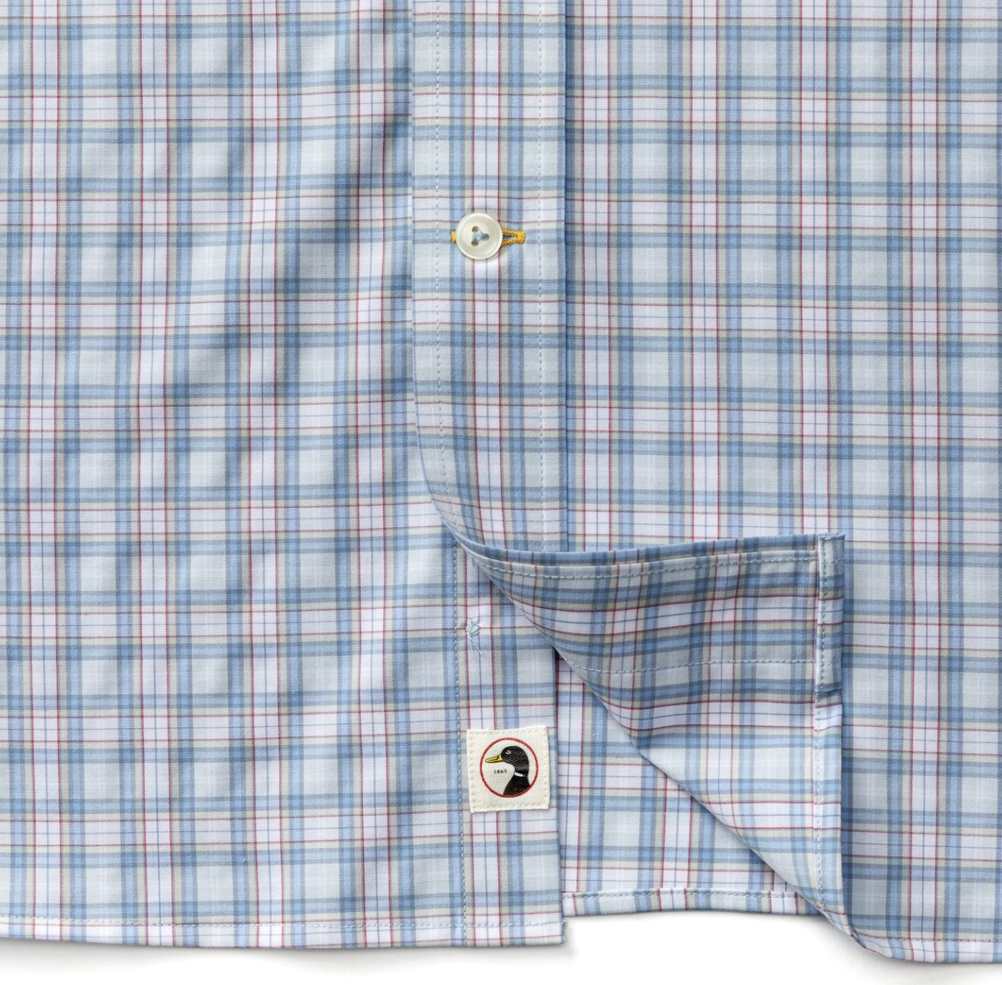 Duck Head - Performance Poplin Sport Shirt Mayville Plaid (Light Blue)