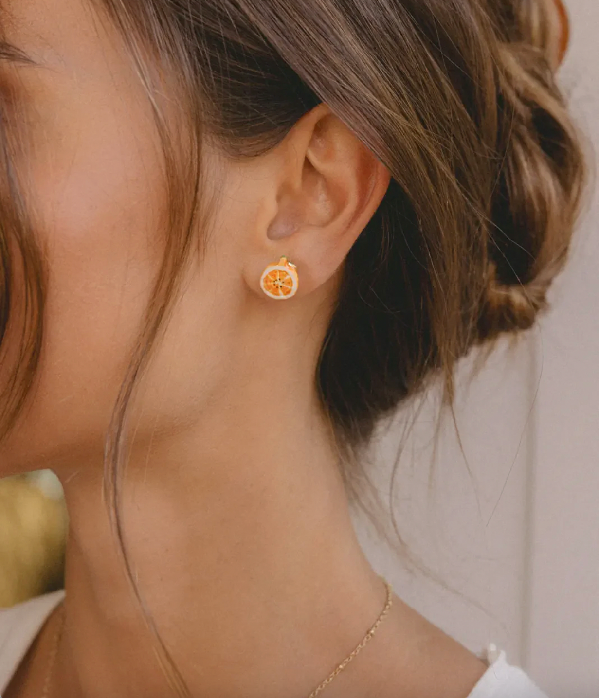 Nach - Orange Stud Earrings