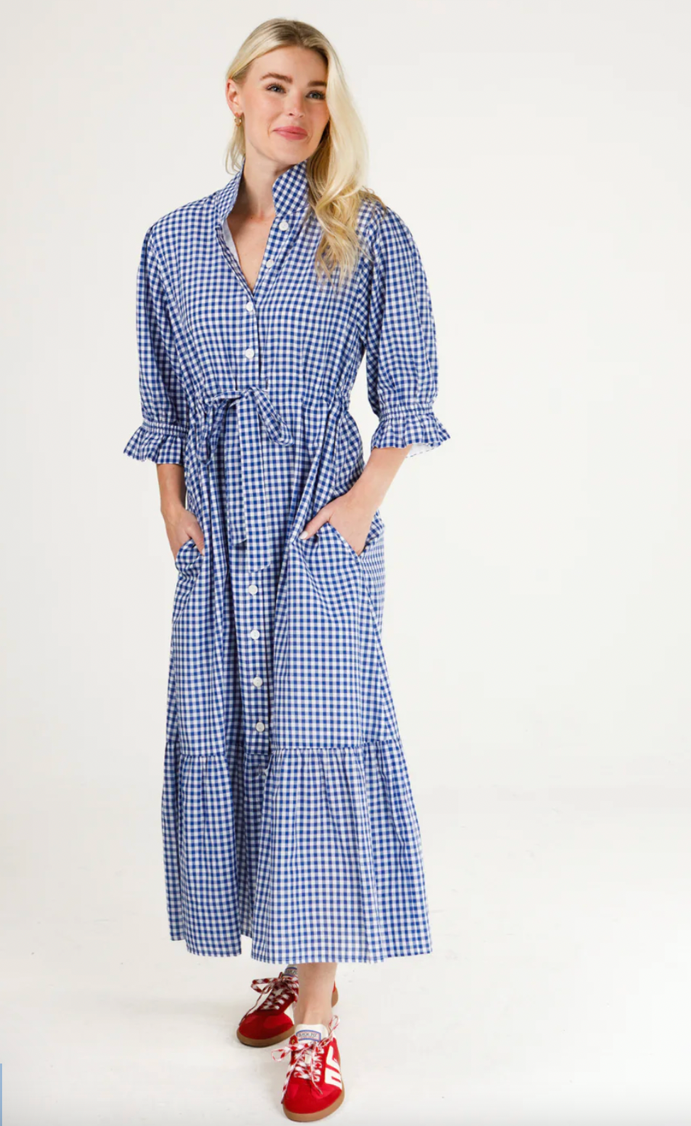Holly Shae - Catherine Dress (Blue and White Gingham)