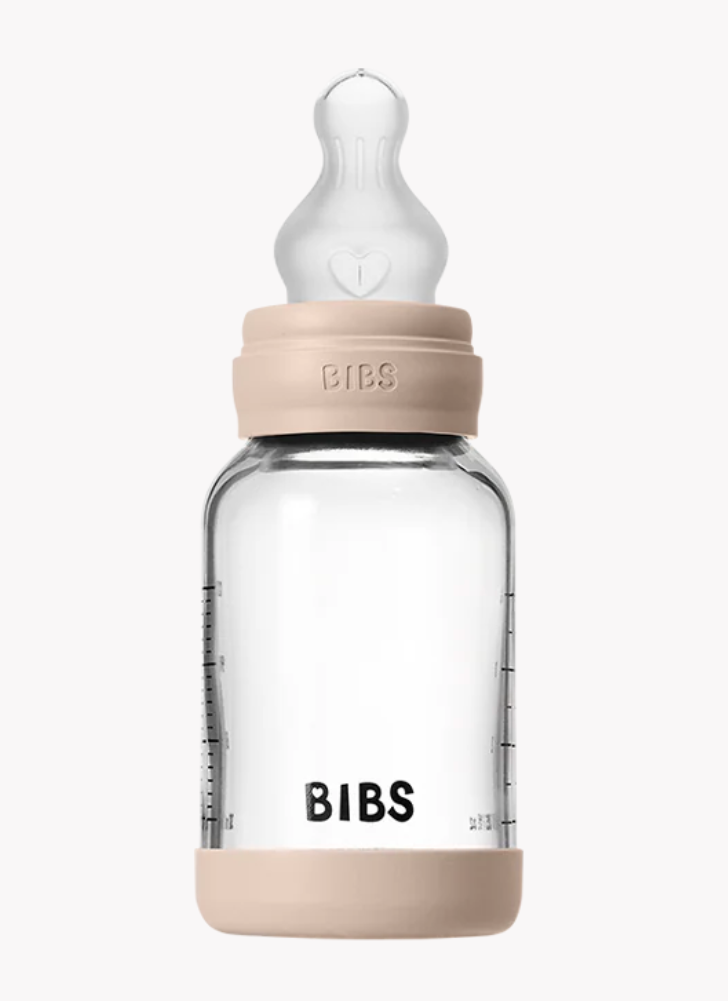 BIBS - 4 oz Silicone Glass Bottle (Blush)