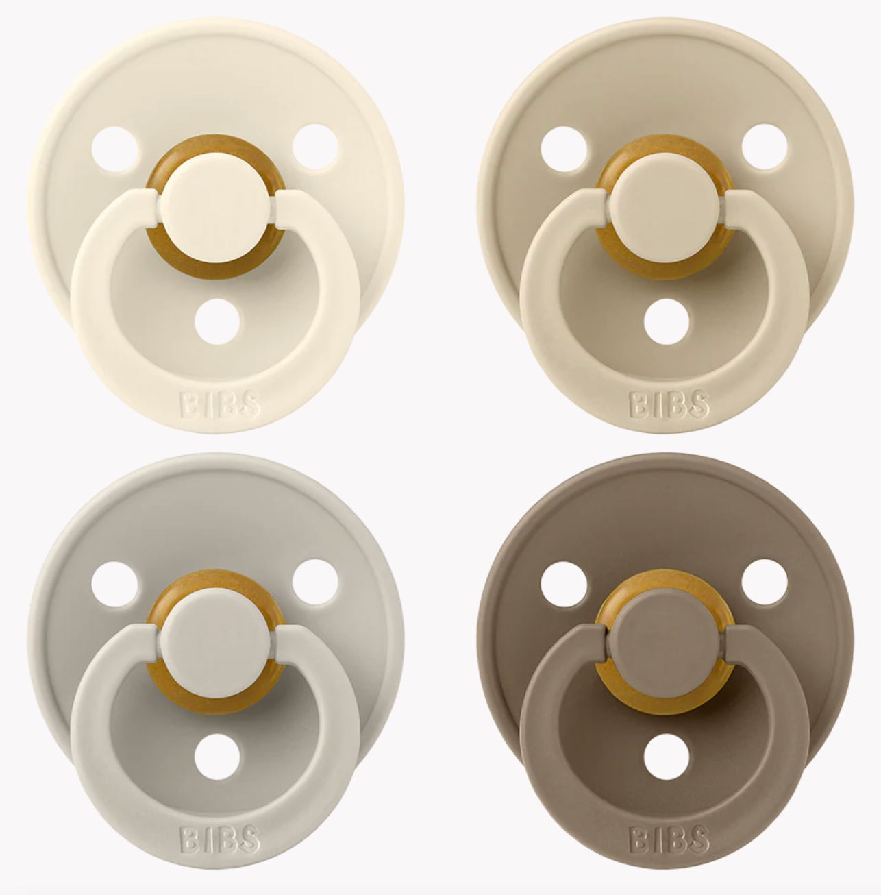 BIBS - Colour 4 Pack (Ivory/Sand/Vanilla/Dark Oak)