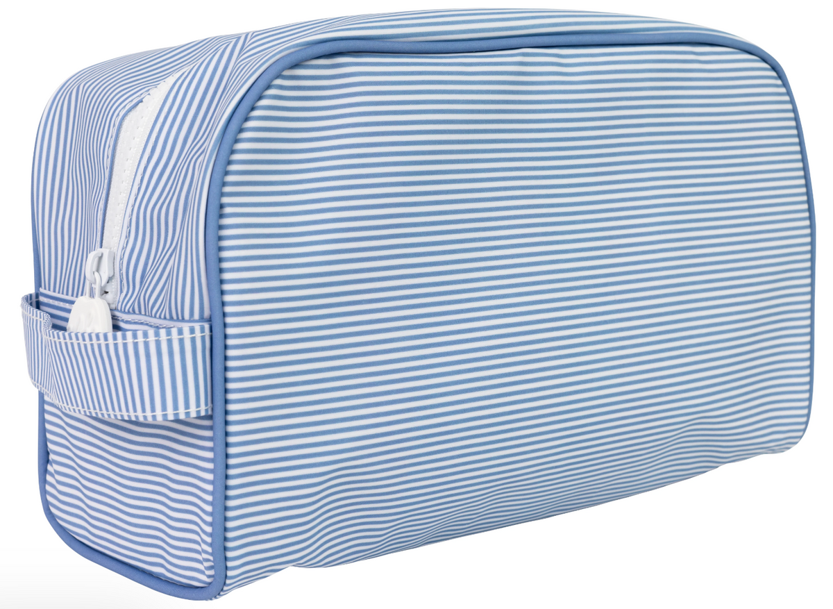 Apple of My Isla - Dopp Kit (Navy Mini Stripe)
