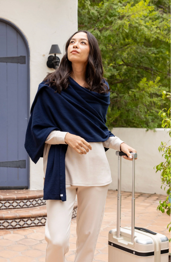ZESTT Scarf in oxford blue 100% organic cotton