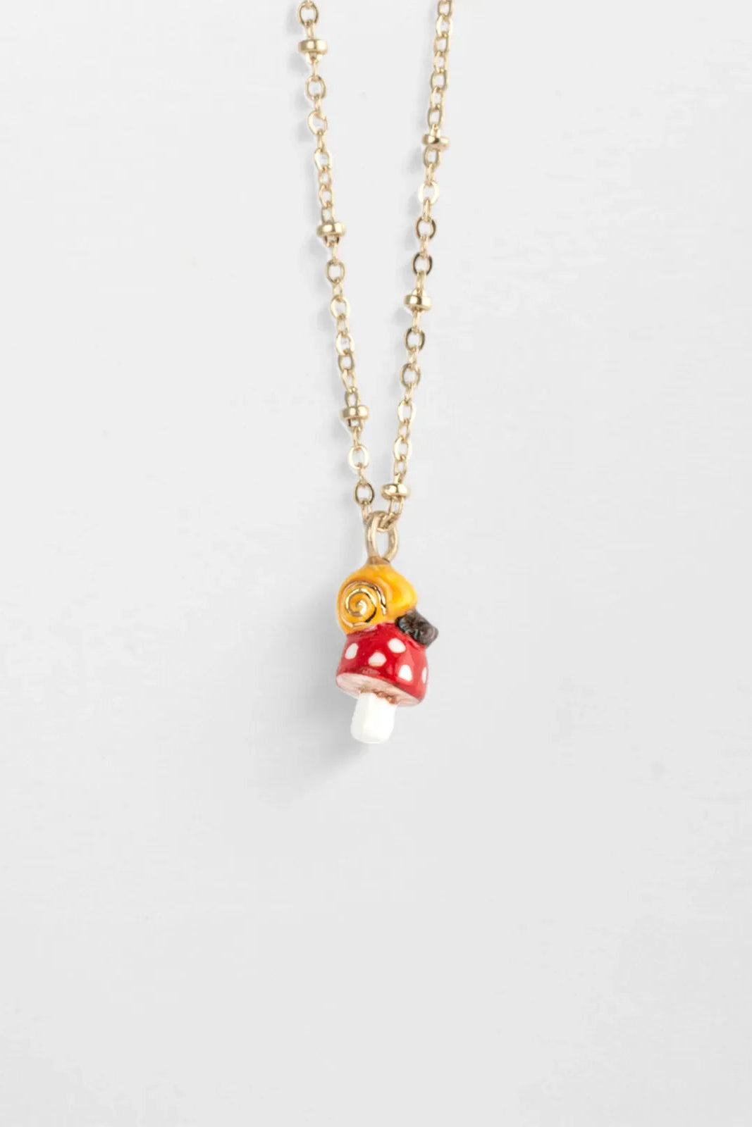 Nach - Snail on a Mushroom Necklace