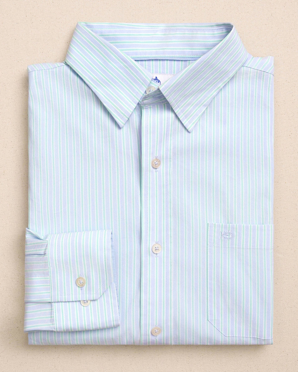 Southern Tide - Charleston Amelia Island Stripe Sportshirt (Ocean Channel)