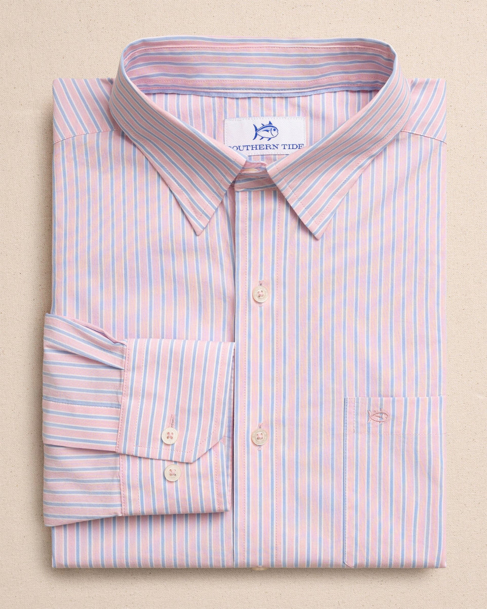 Southern Tide - Charleston Coral Springs Plaid Sportshirt (Sea Pink)