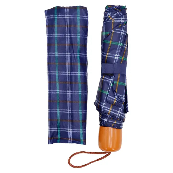 Blue Plaid Umbrella