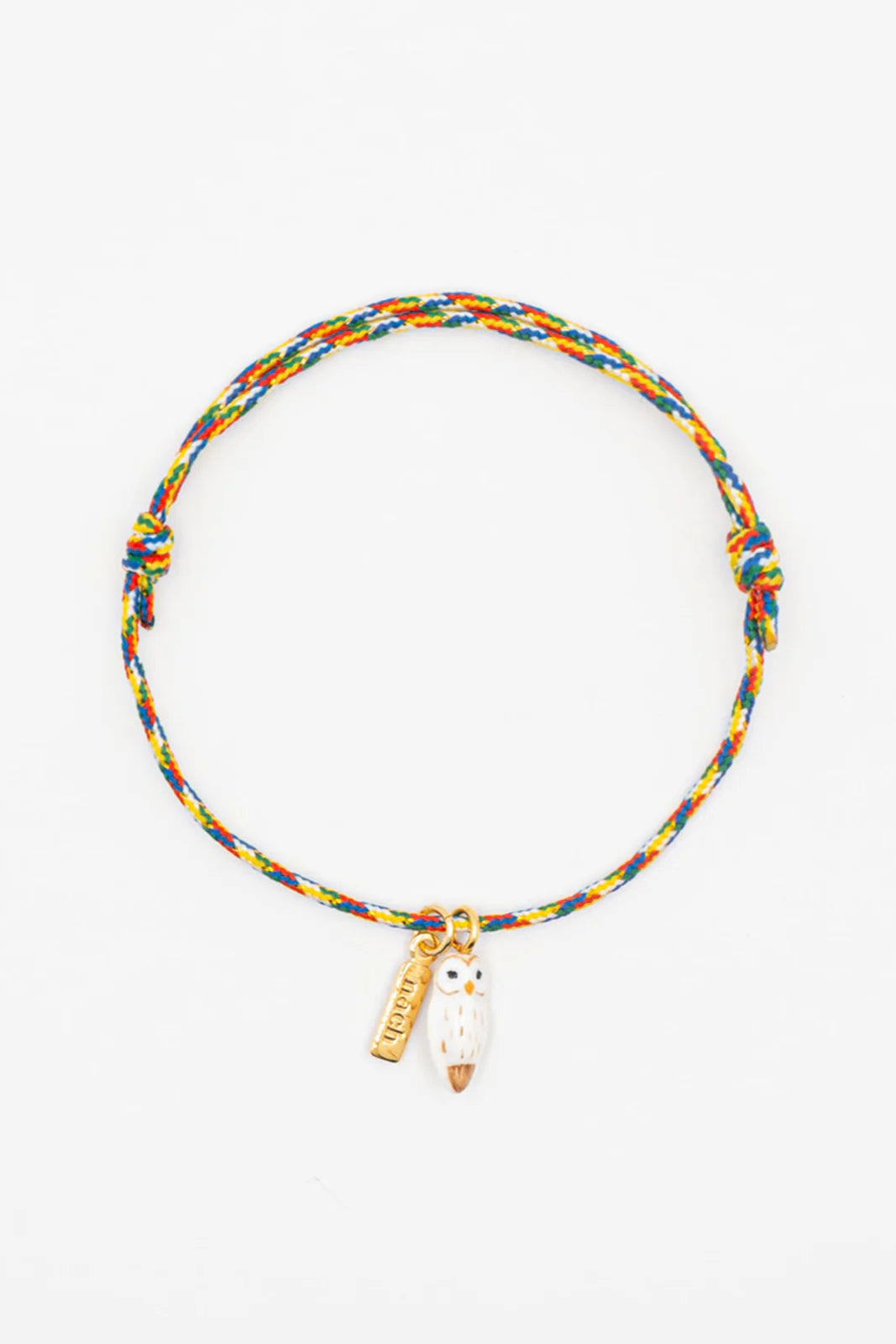 Nach - White Owl Multicolor Charm Bracelet